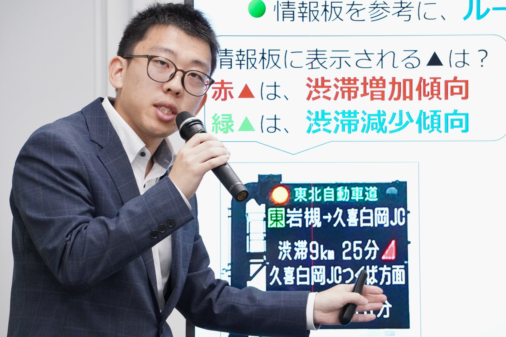 赤色▲は渋滞の増加傾向を示す