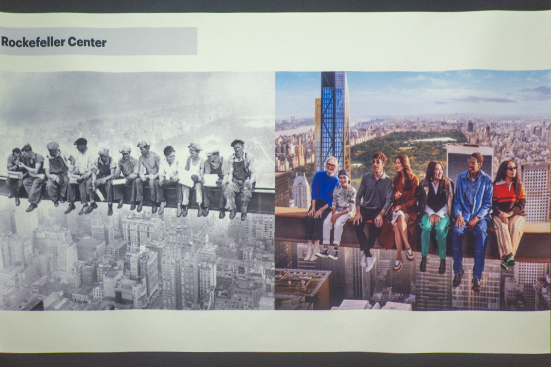 著名な写真「摩天楼の頂上でランチ（Lunch atop a Skyscraper）」を再現できるロックフェラー・センターの「The Beam Experience」