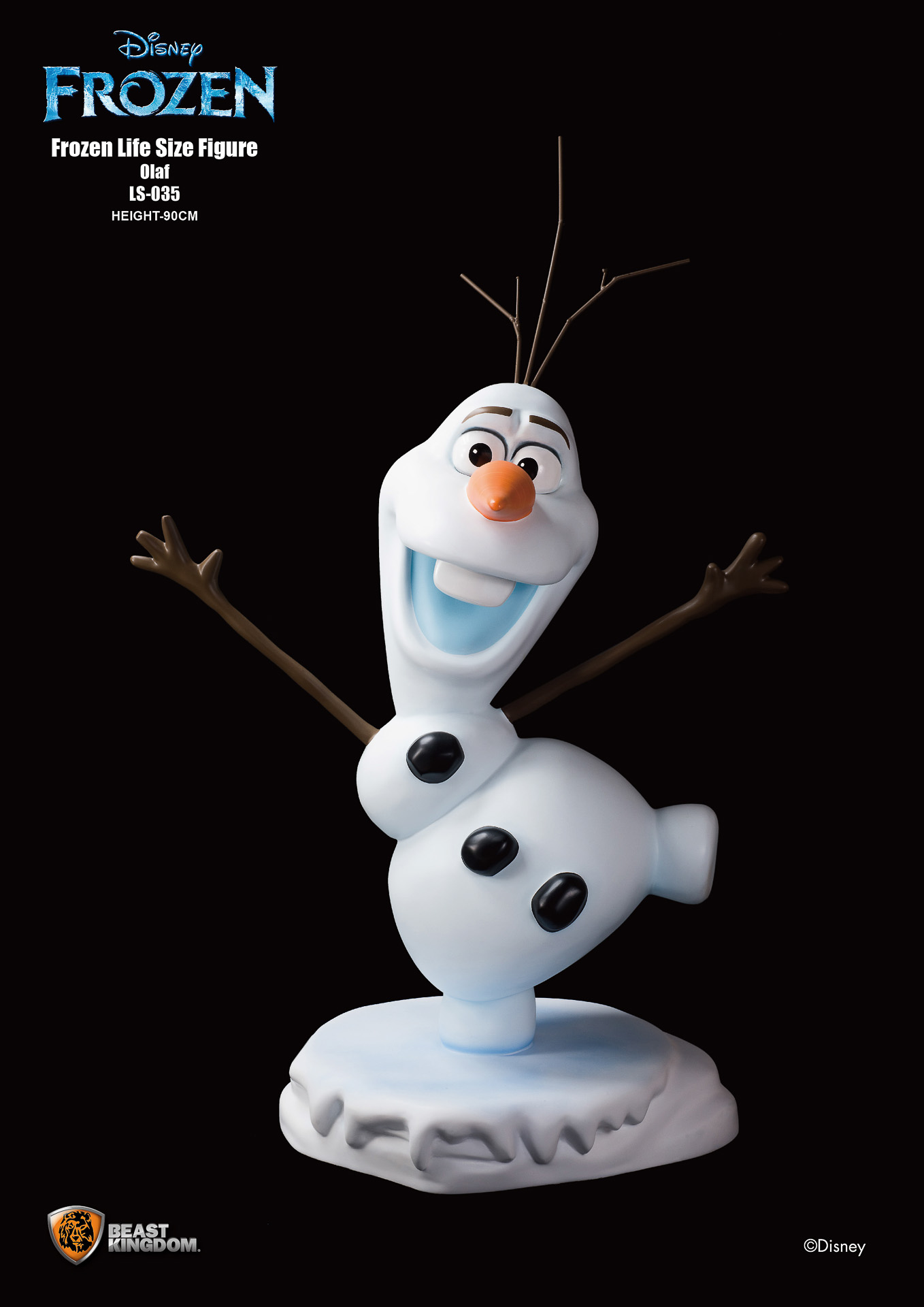 「＜ビースト・キングダム＞『アナと雪の女王』オラフ」（90万円）