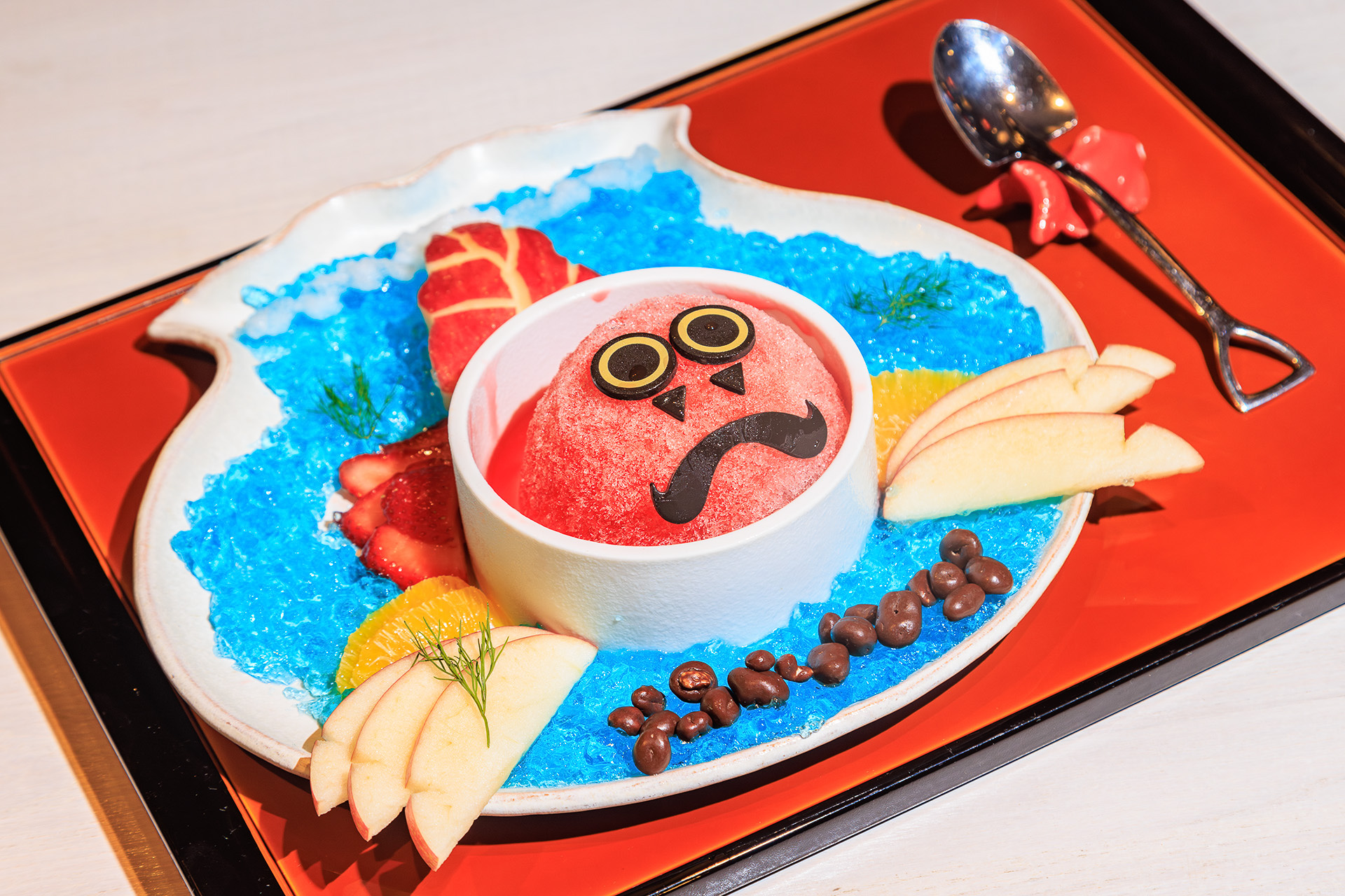 1日10食限定の金魚ねぷたかき氷（1100円）。提供時間は15時から18時（ラストオーダー17時30分）まで