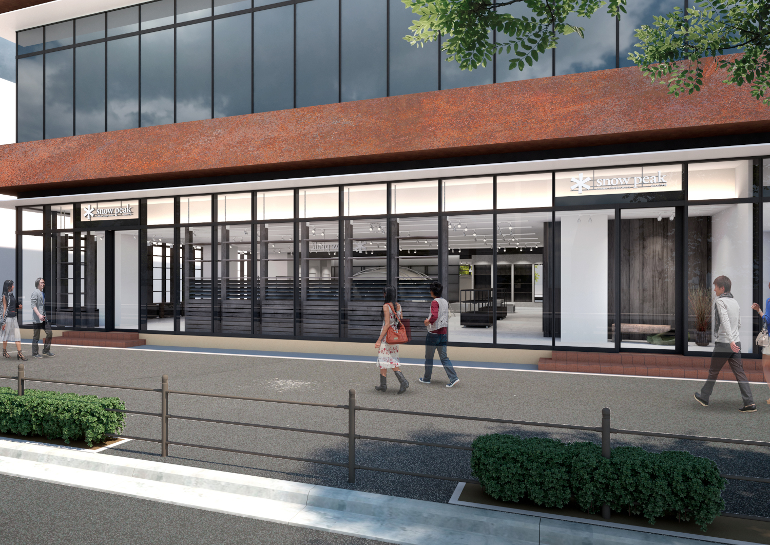 スノーピーク福山はNEWCASPAの1階に開業予定