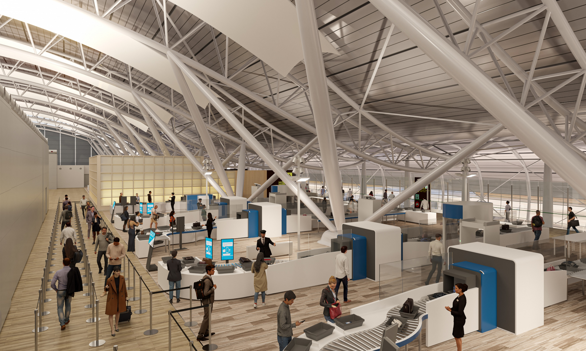 関空1タミの国際線保安検査場が一部リニューアル