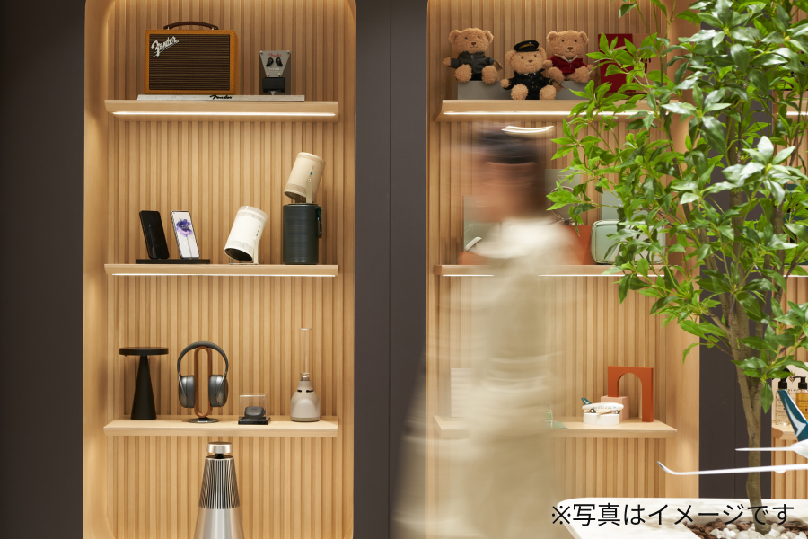 キャセイパシフィック・ラウンジの雰囲気をその場で体験できるコーナーも。エッグタルトと本格コーヒー・紅茶が味わえる