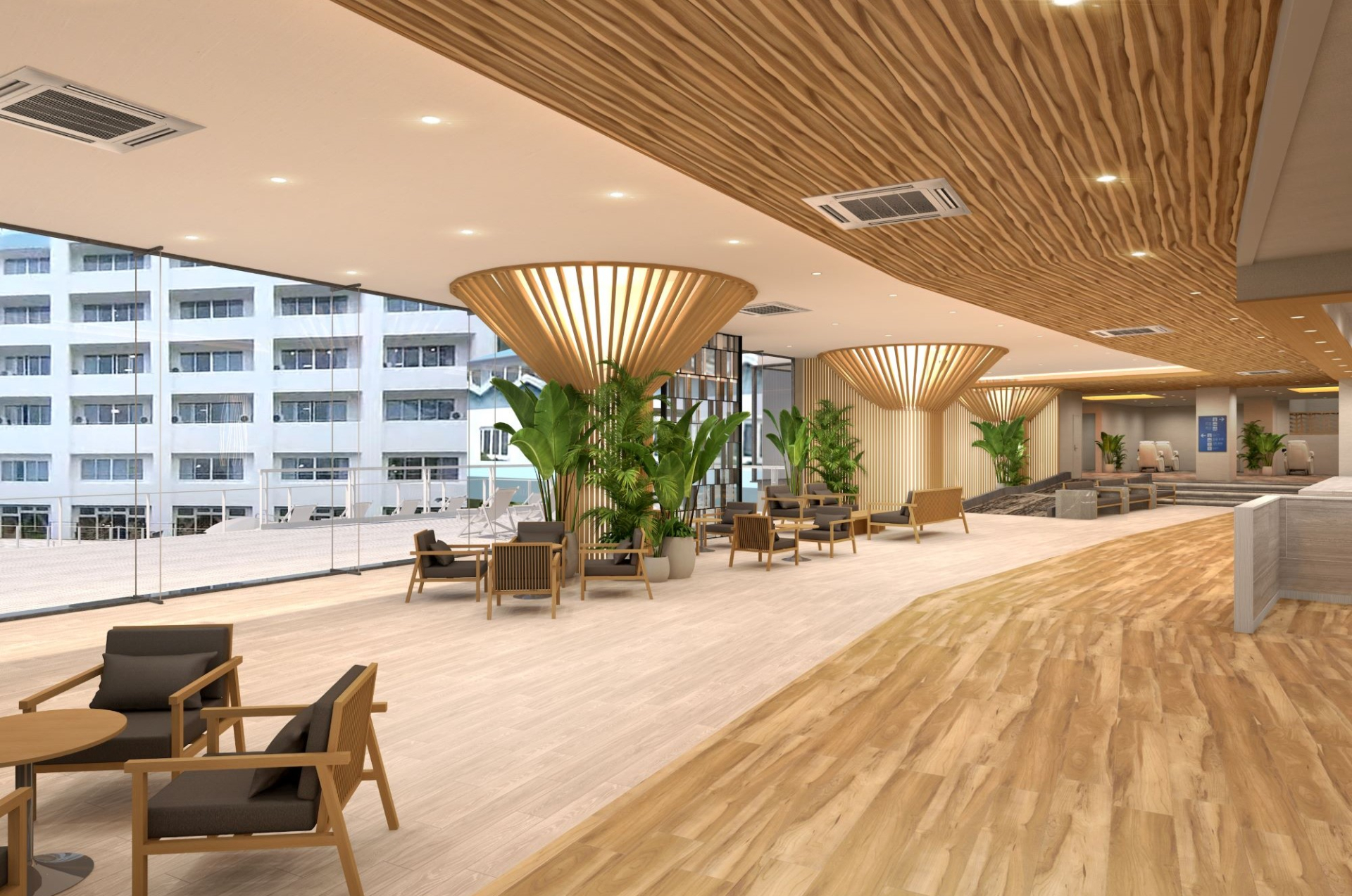 ラウンジでは、和歌山ならではの梅ドリンクをはじめ、コーヒー・お茶・紅茶・ビール・梅酒・ハイボールを無料サービス。夜食に「夜鳴き梅うどん」も提供