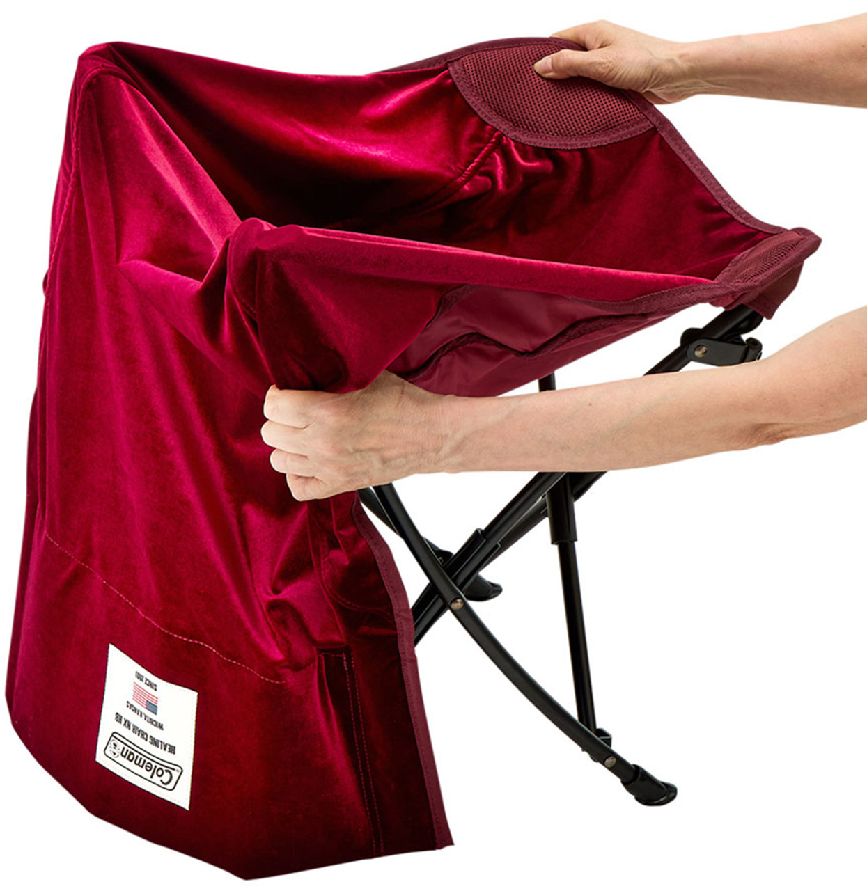 バックレスとフレームを折りたためる