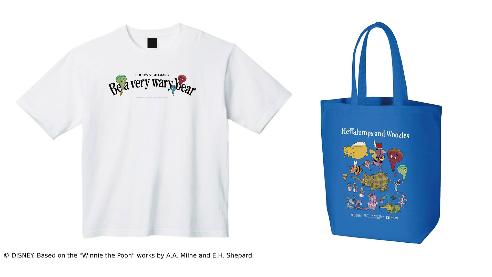 「キャラチョイ/プーさん/ビッグシルエット Tシャツ／トートバッグ」（5500円/4210円）