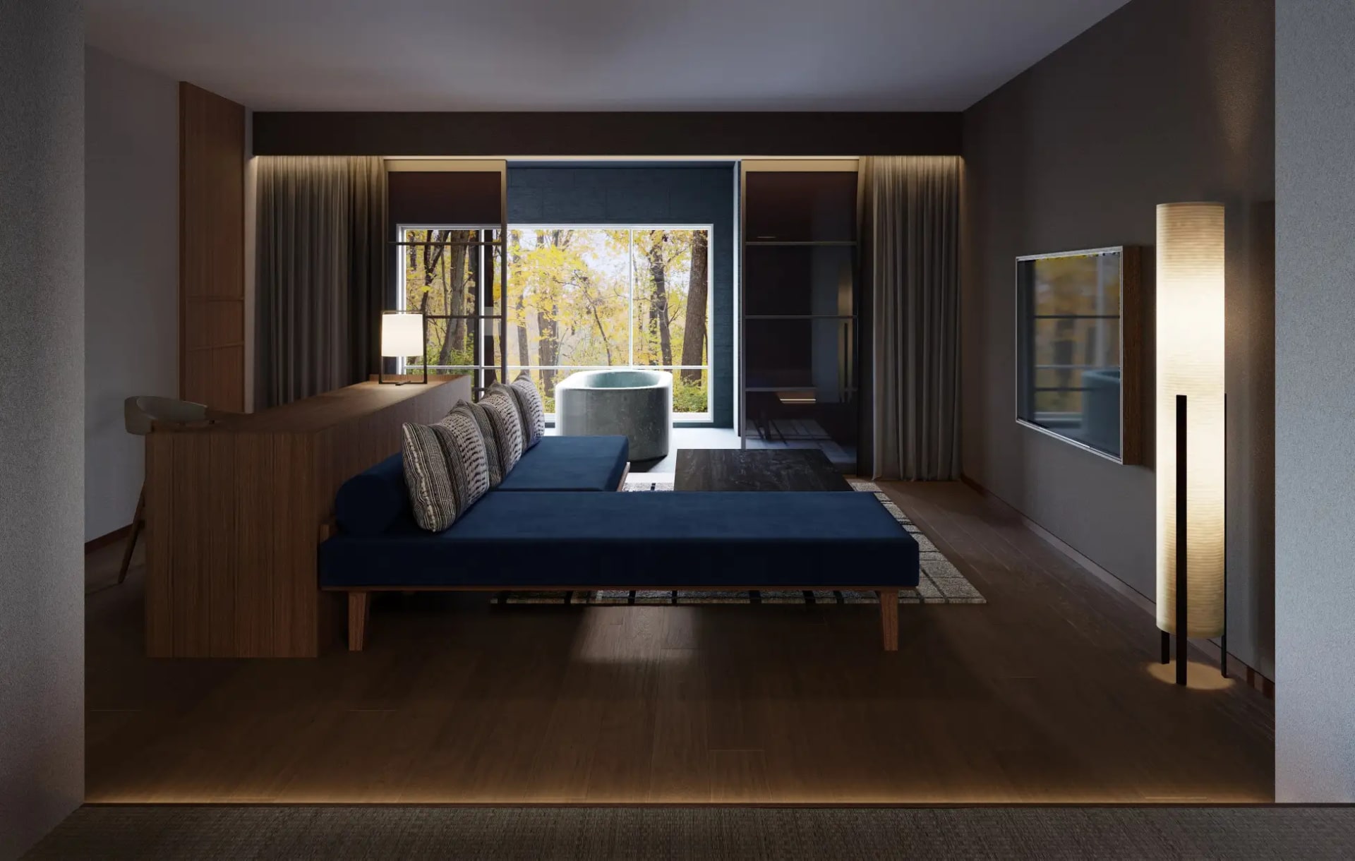 客室「大瑠璃スイート」