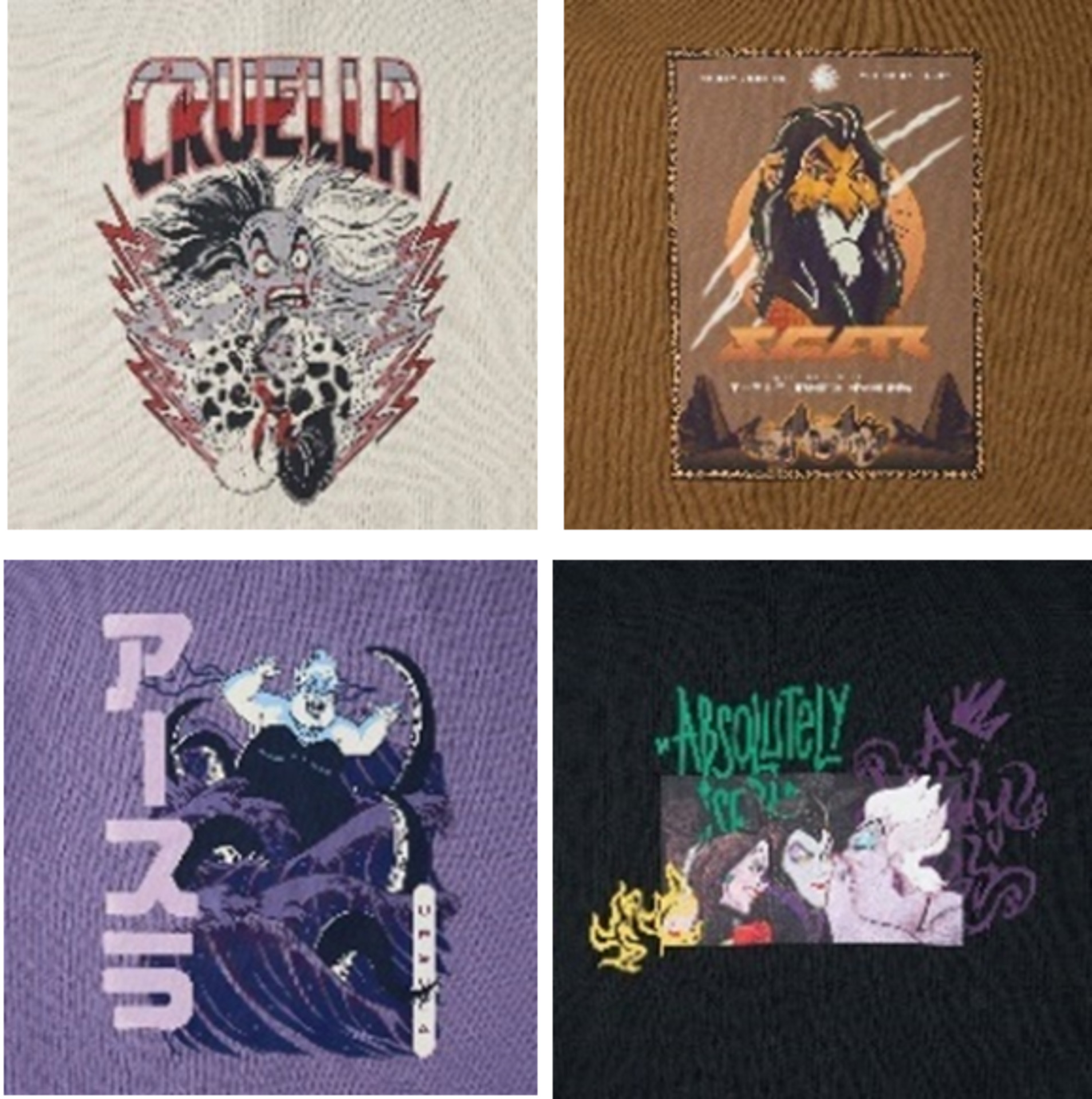 「裏毛パーカ＜ヴィランズ＞」（4990円）