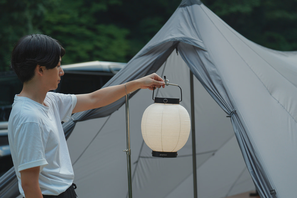 新品未使用】goyemon 提灯 ANCOH BLACK 未開封 提灯×ソーラーLEDライト