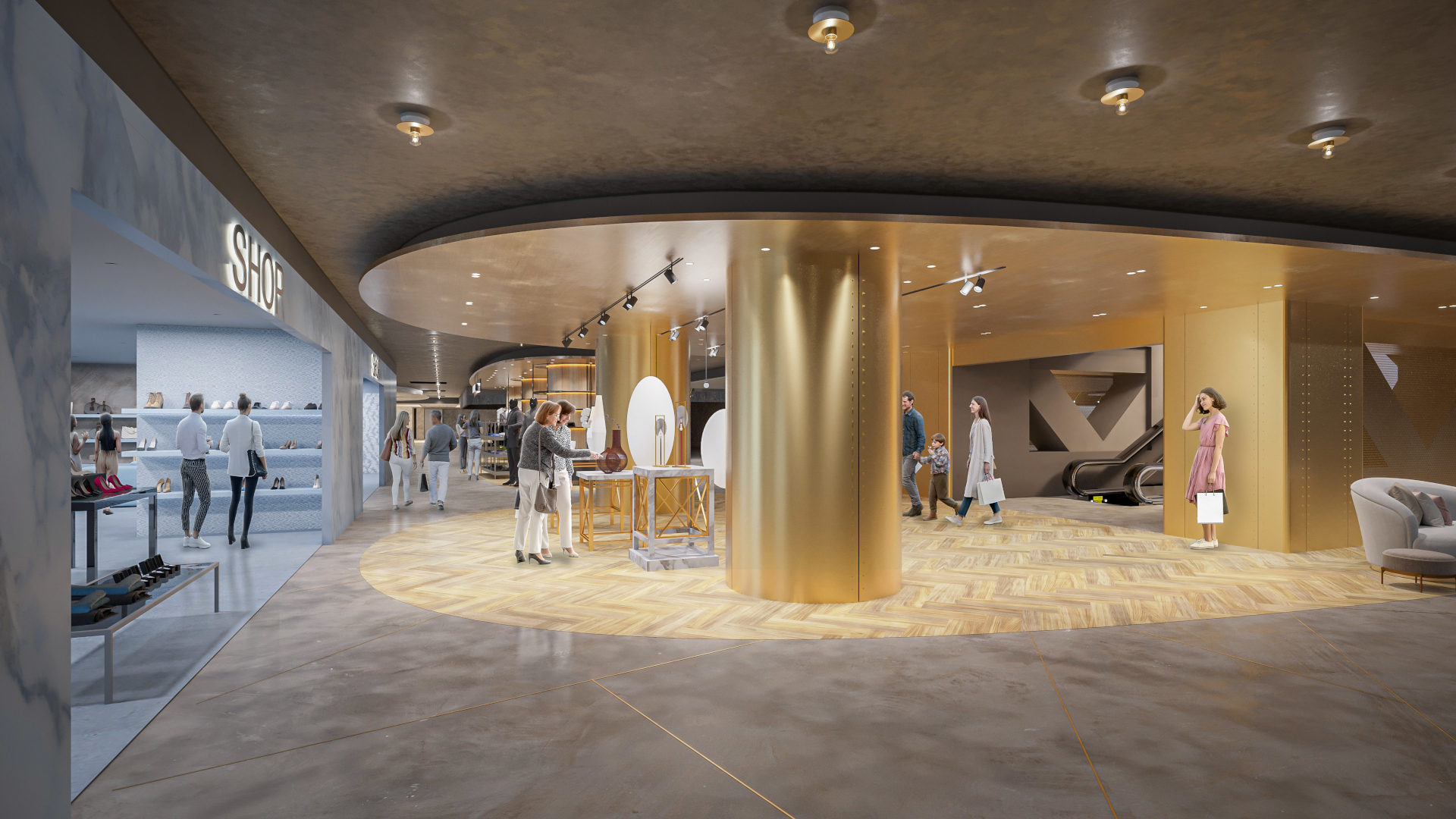 フロアエスカレーター（久屋大通側）