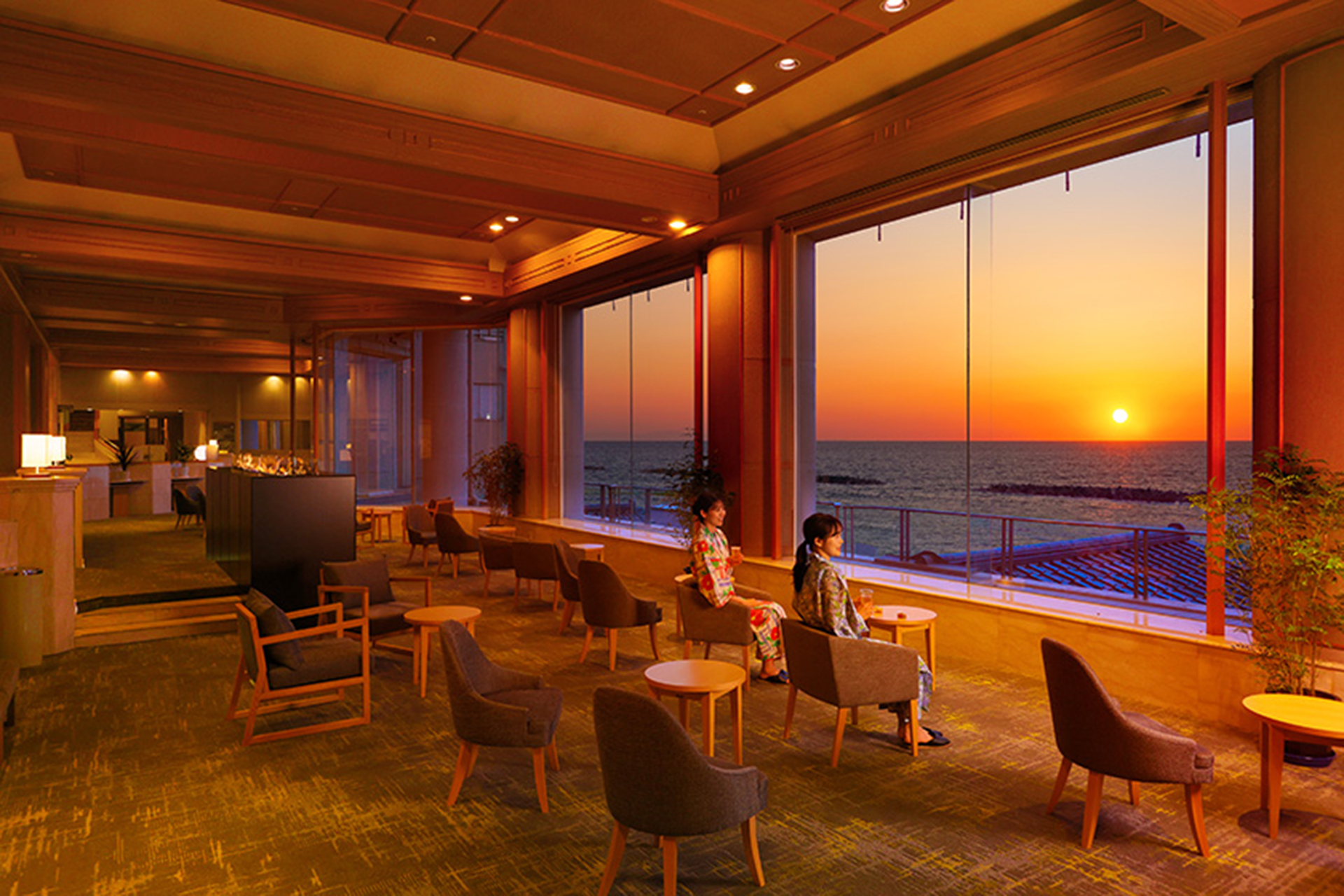 汐美荘のプレミアムラウンジ