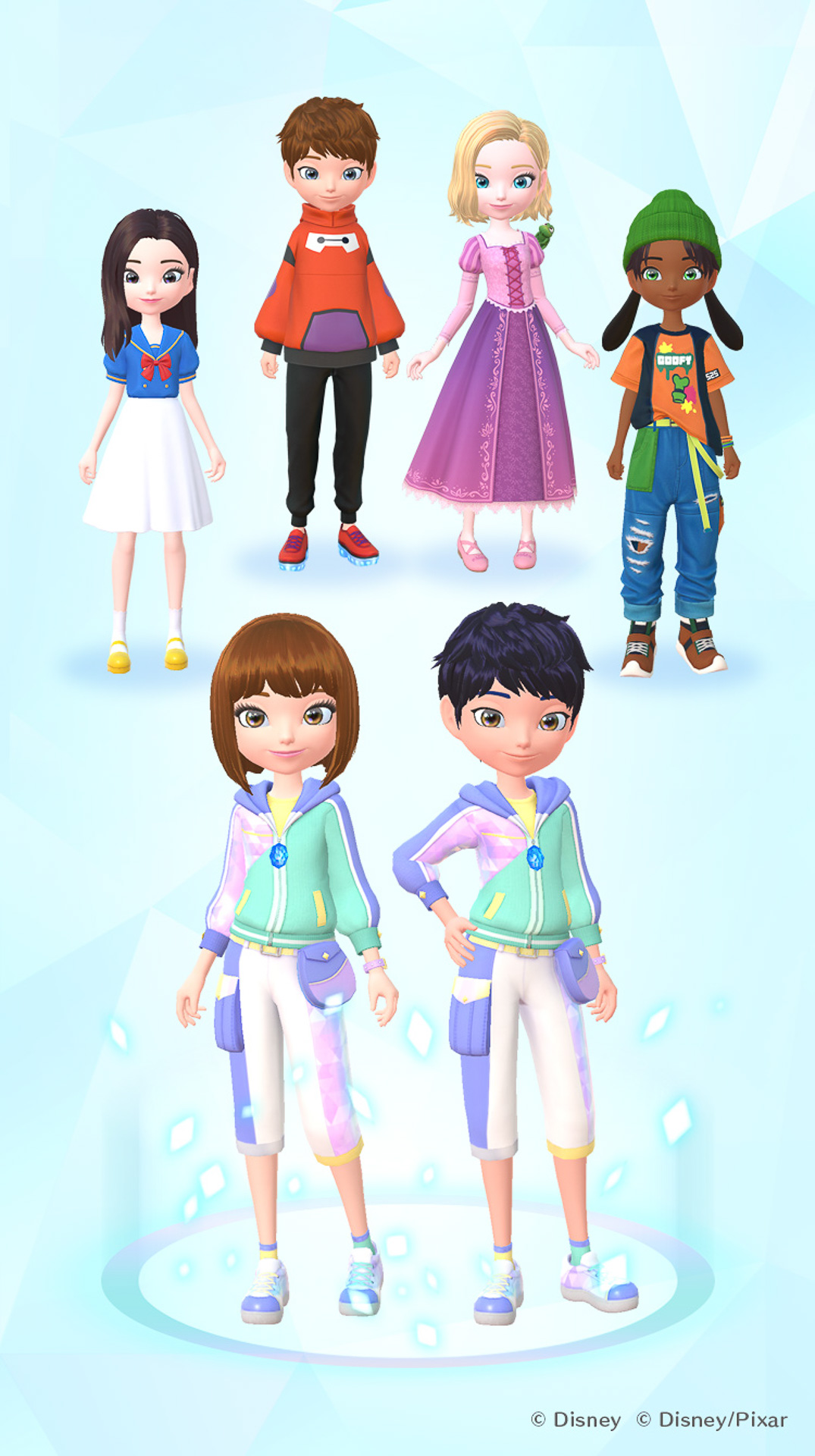 ディズニーキャラなどお気に入りのコスチュームにアバターを着せ替え！