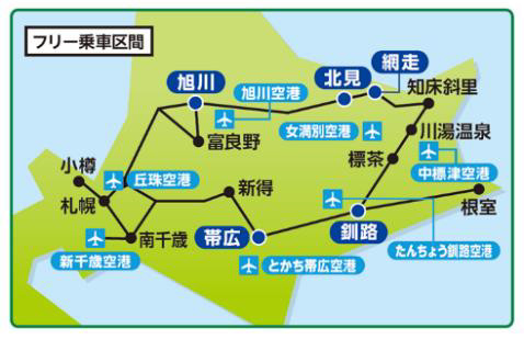 フリーパス乗車区間