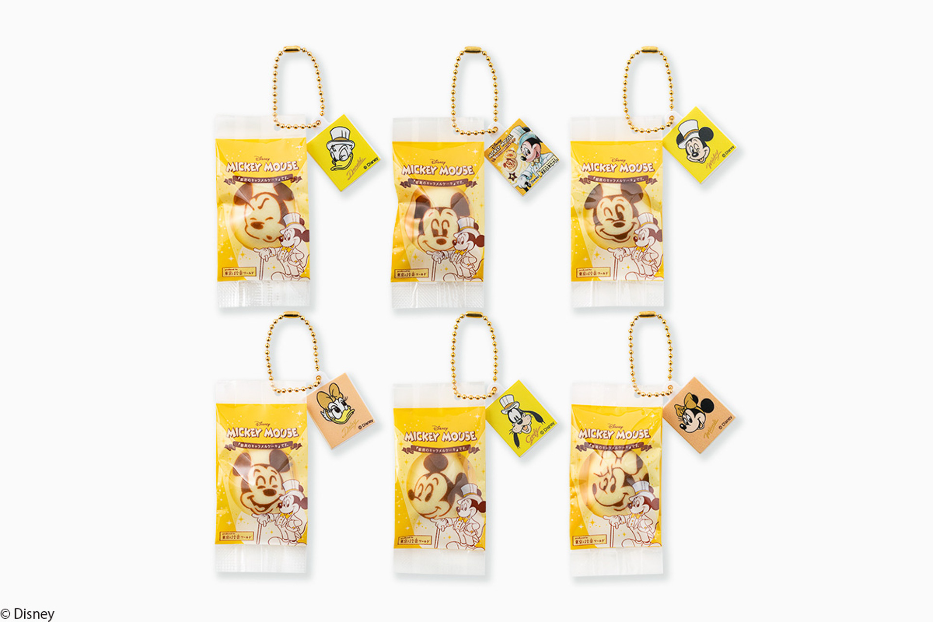 お菓子のパッケージ同様に全6種をラインアップ