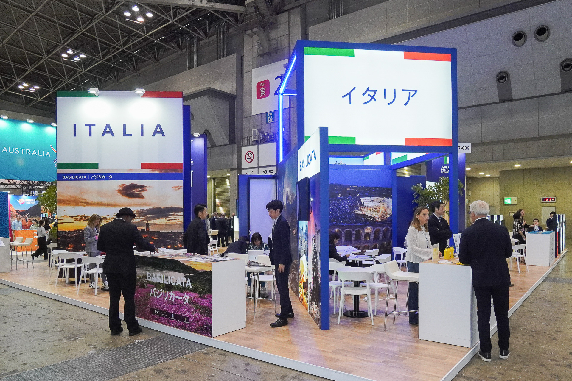 エニット・エッセ・ピー・ア（イタリア政府観光局）ブース。EXPOのヨーロッパエリアで一番広い