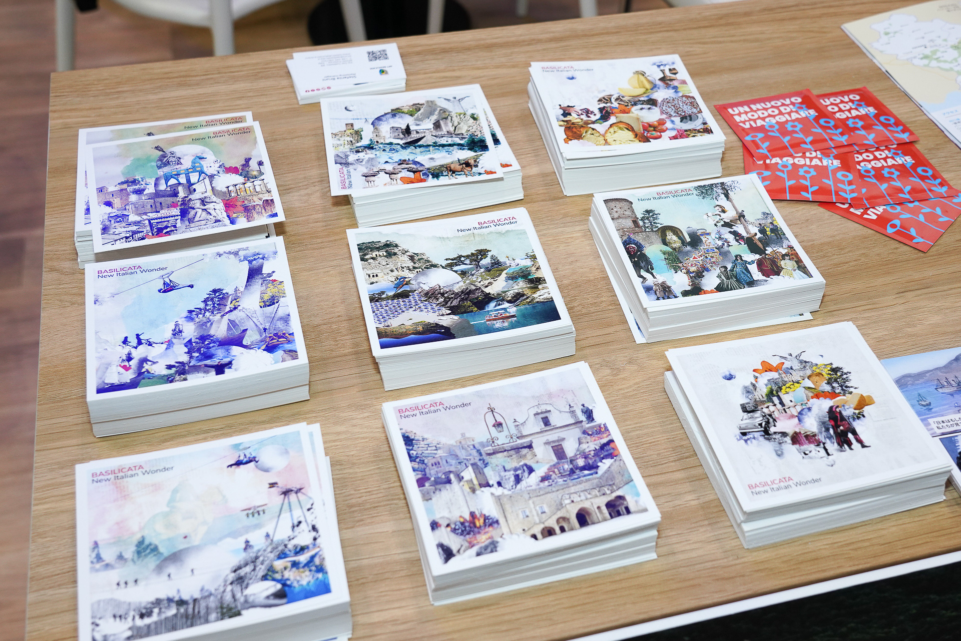 かわいいイラストの絵ハガキを配布予定