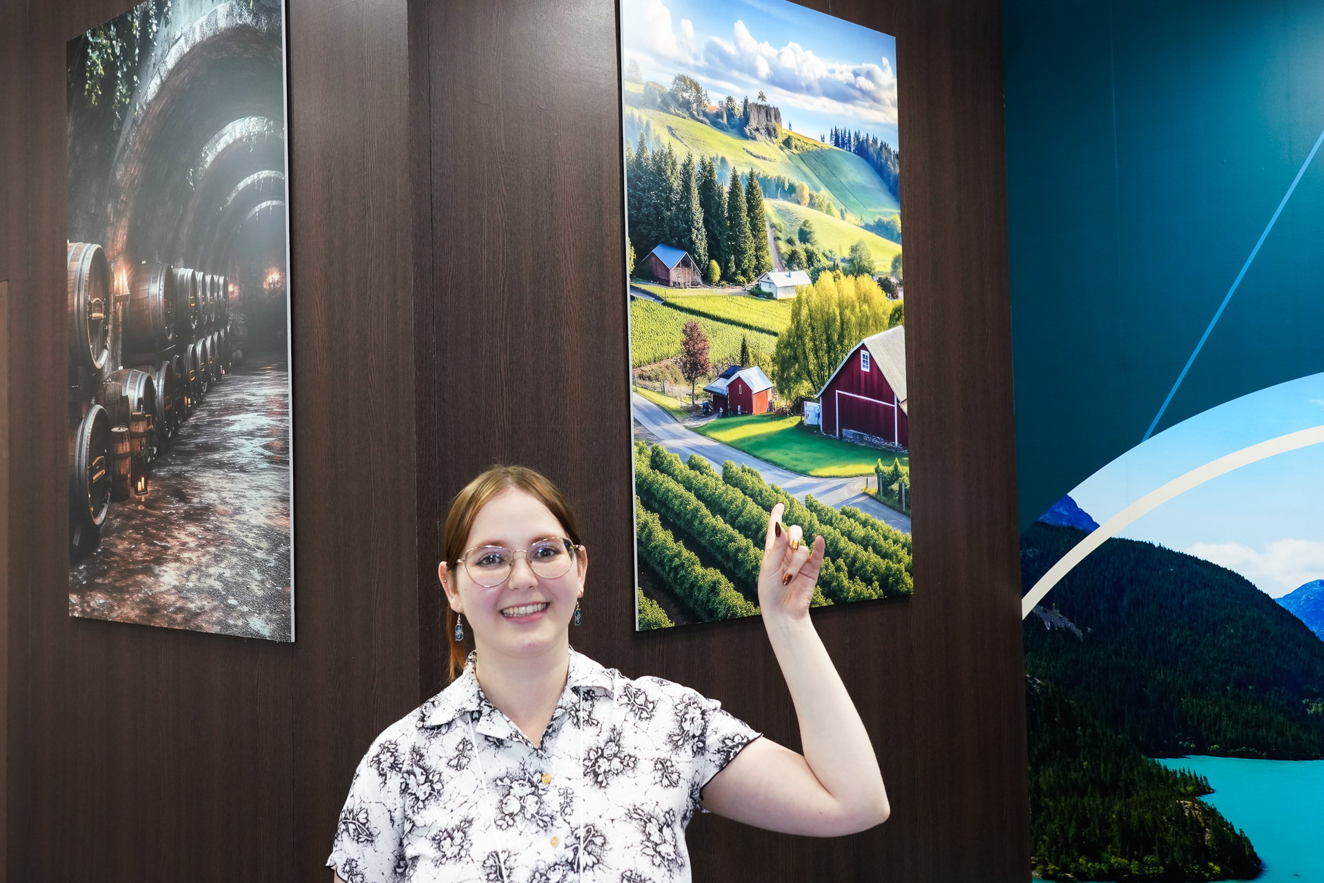 ワシントンののどかな風景とワイナリーの写真