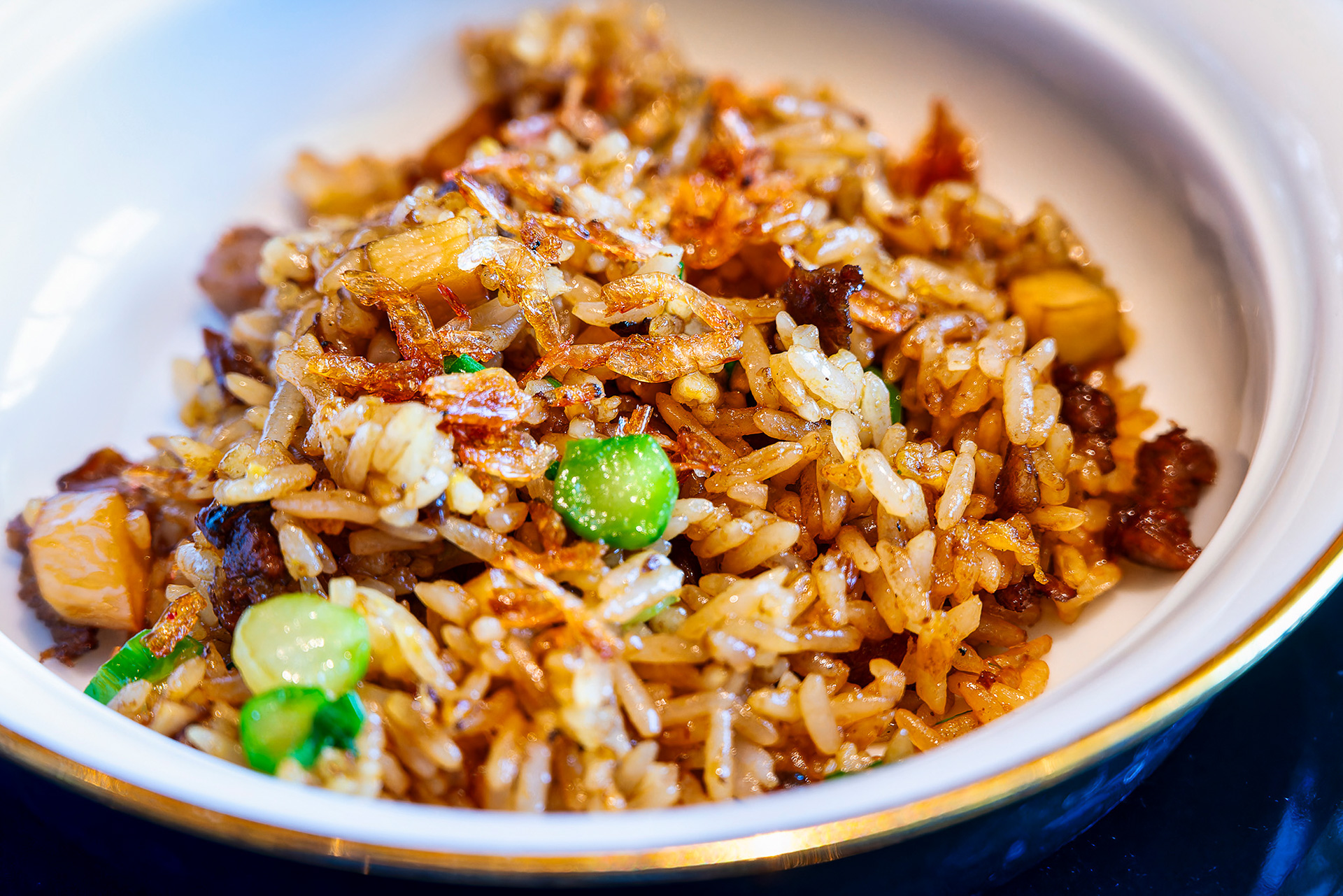 和牛のミンチが入った炒飯は絶品