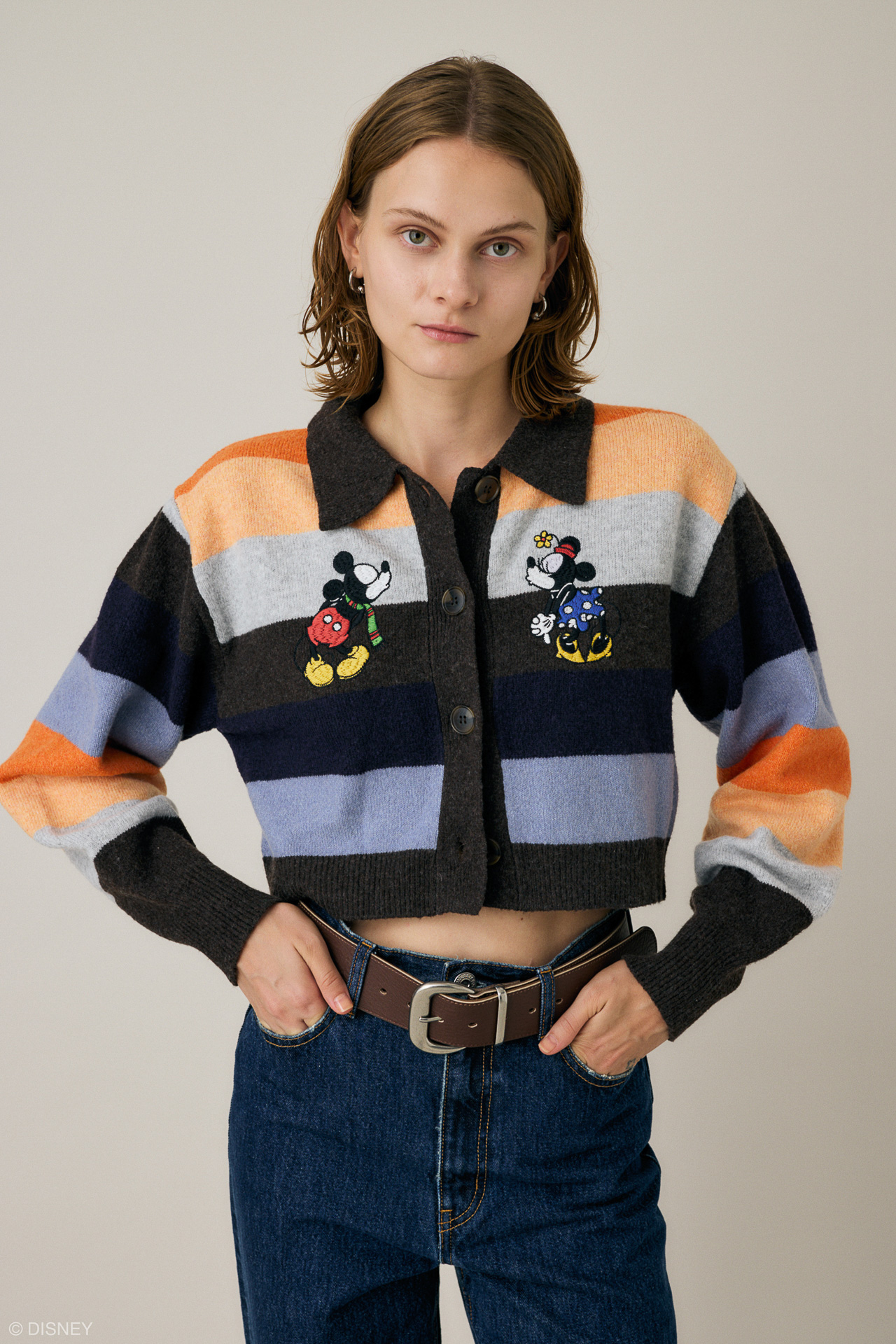 「 MULTICOLOR STRIPED カーディガン」（1万1000円）