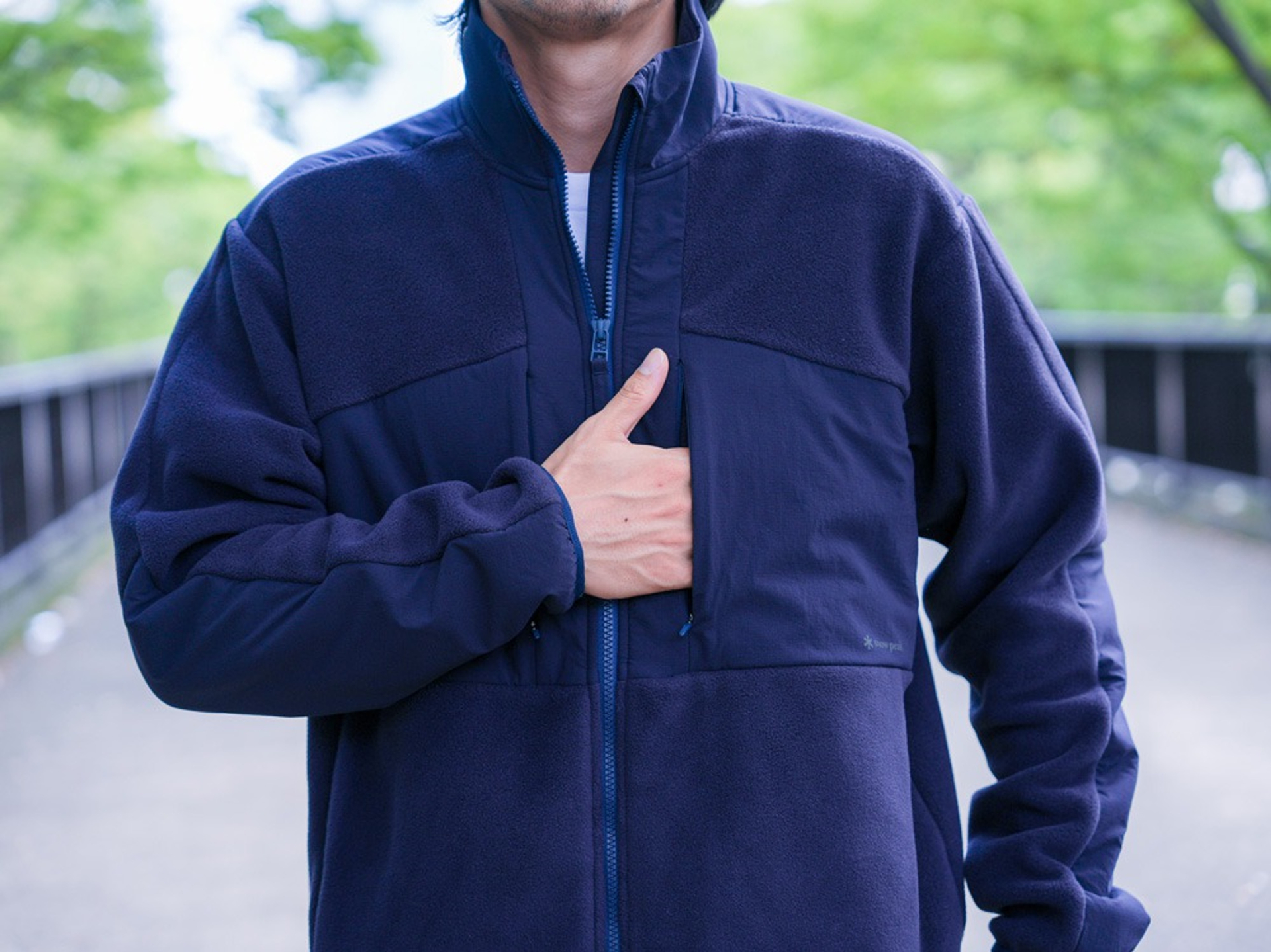 Double Face Fleece Jacket Navy