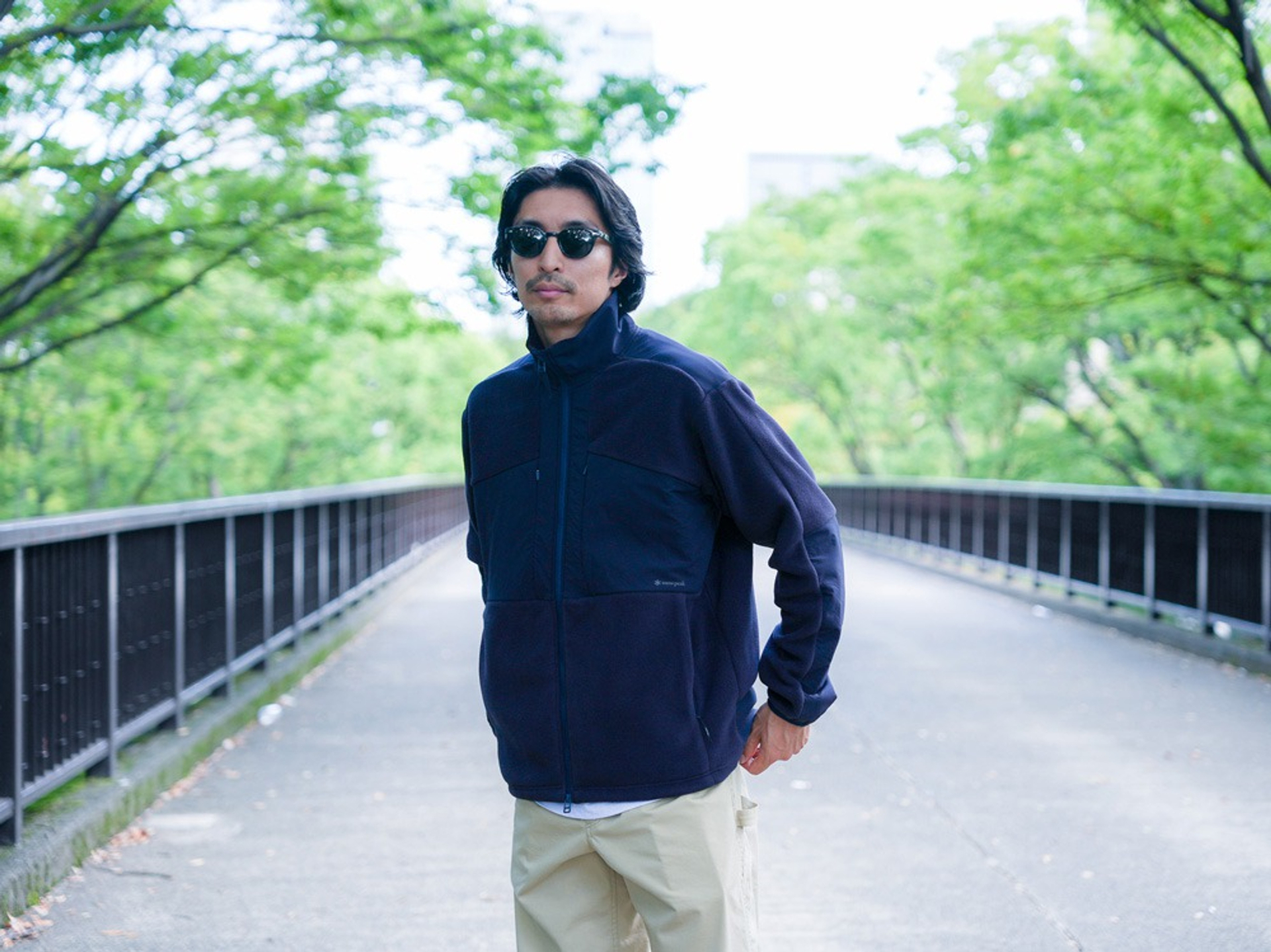 Double Face Fleece Jacket Navy