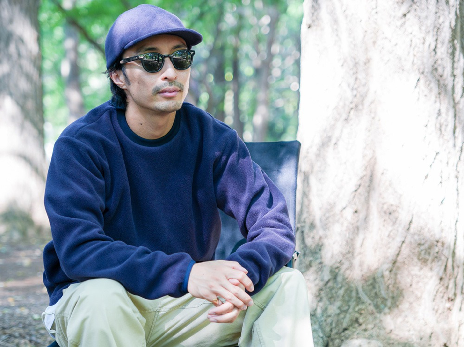 Double Face Fleece Pullover Navy