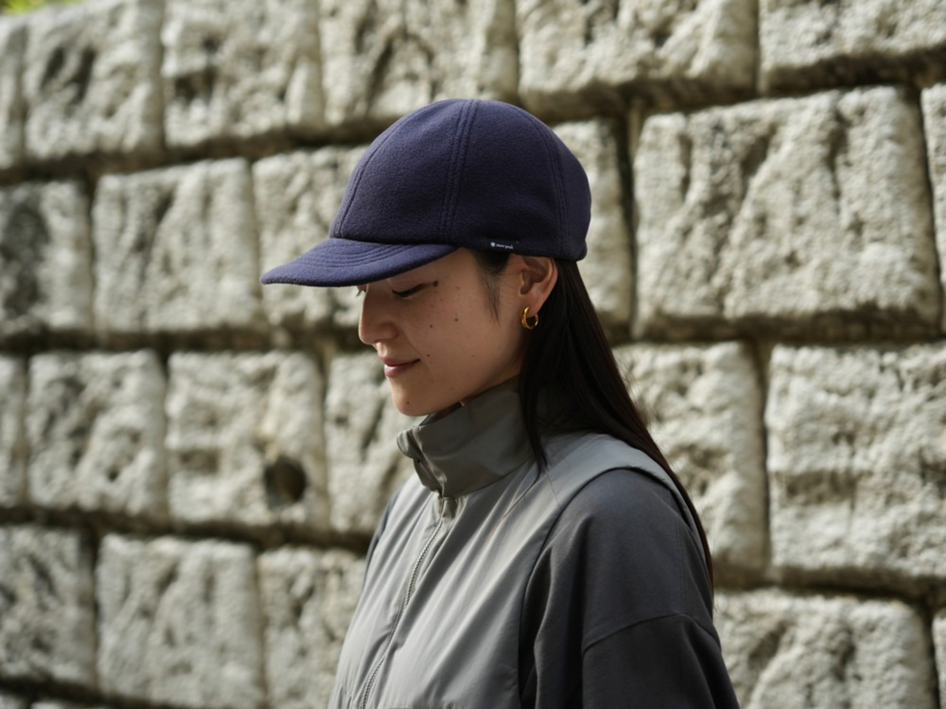 Double Face Fleece Cap Navy