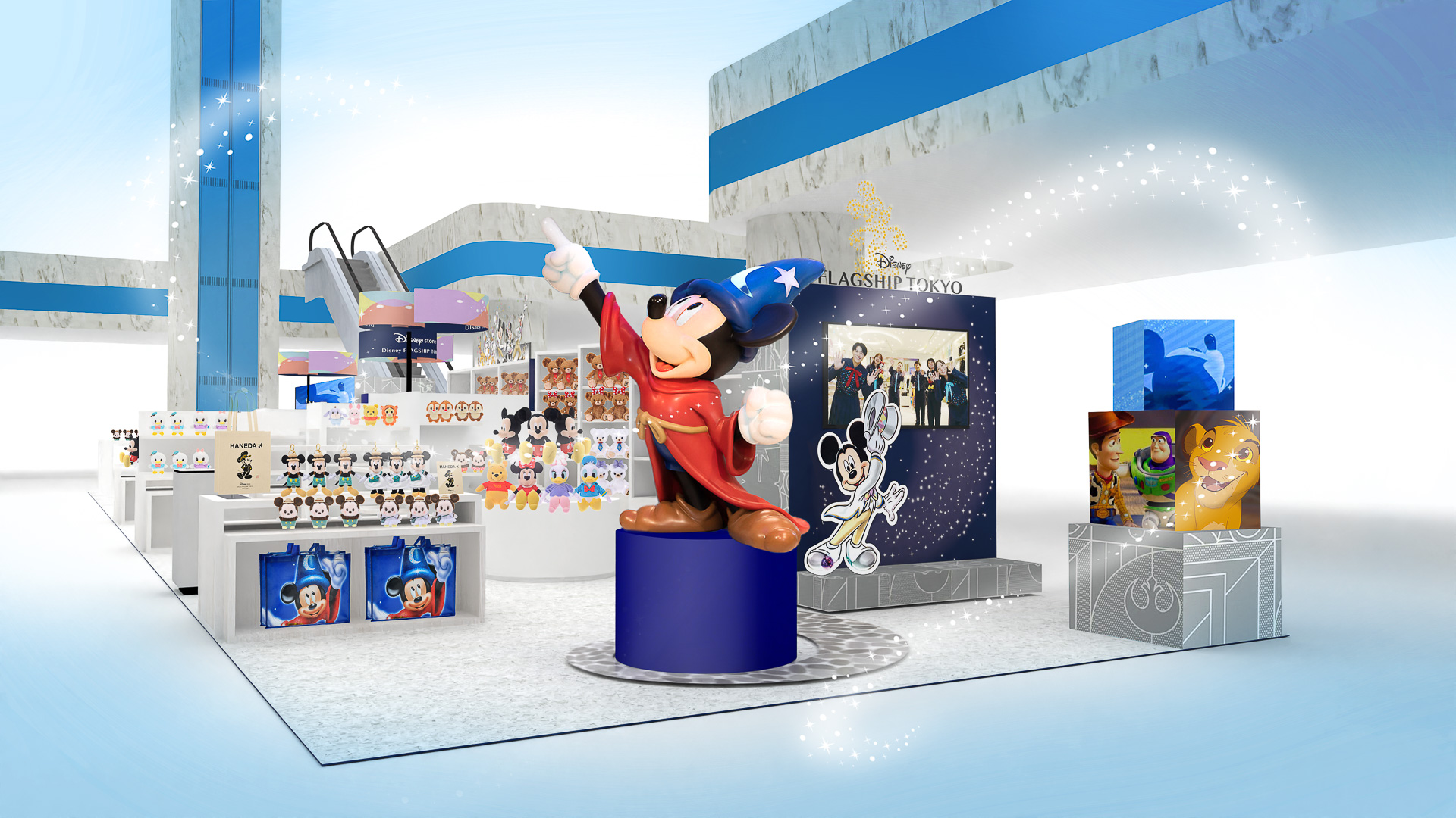 会場のイメージ。「ディズニーフラッグシップ東京」のシンボルのスタチューが飾られる