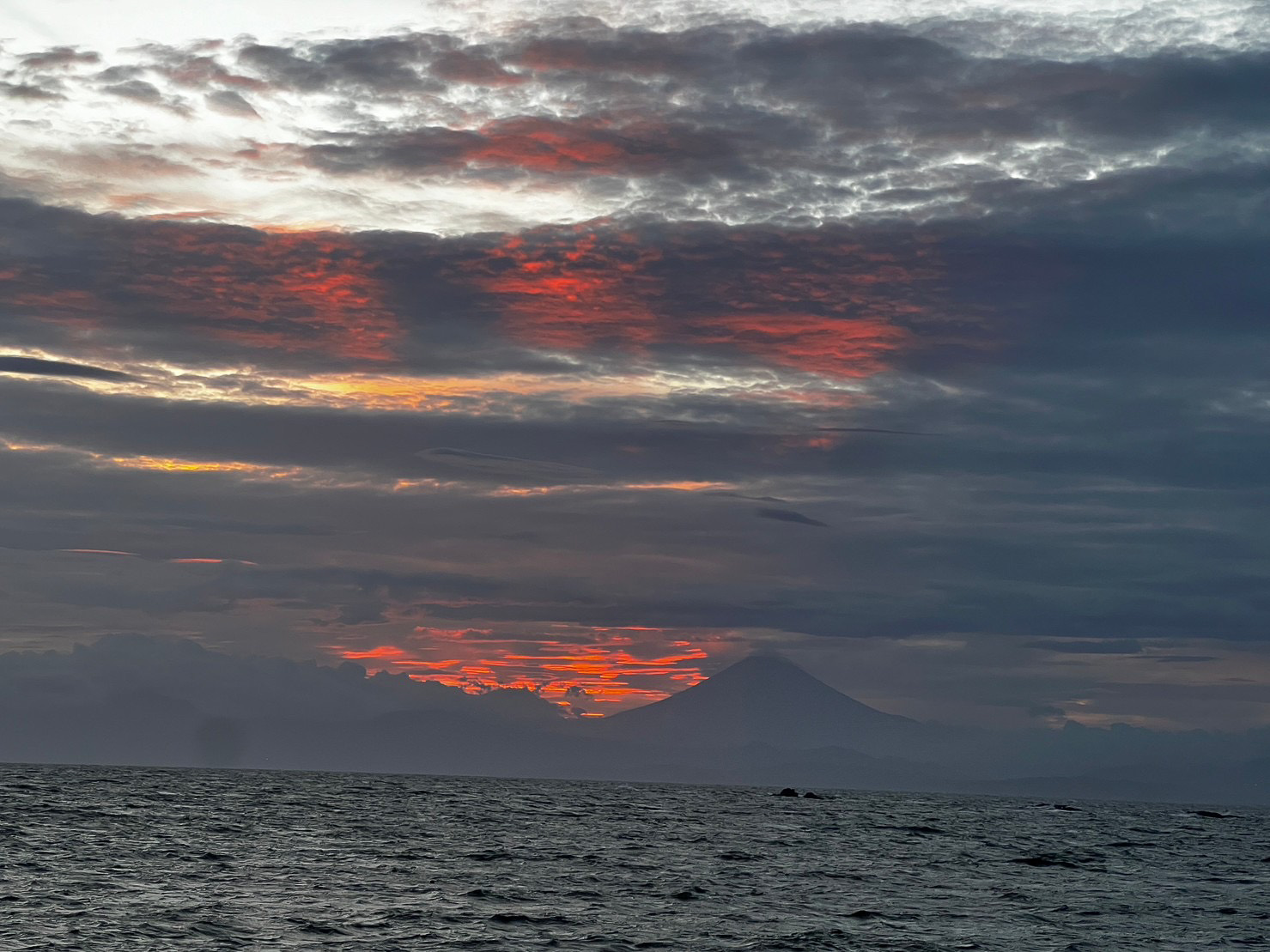 夕暮れの海と富士山を満喫しました