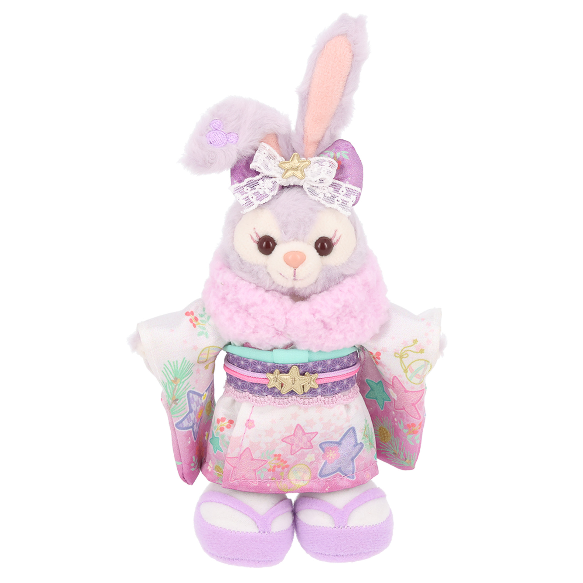 ステラ・ルーは振袖姿。ほわほわのショールもかわいい