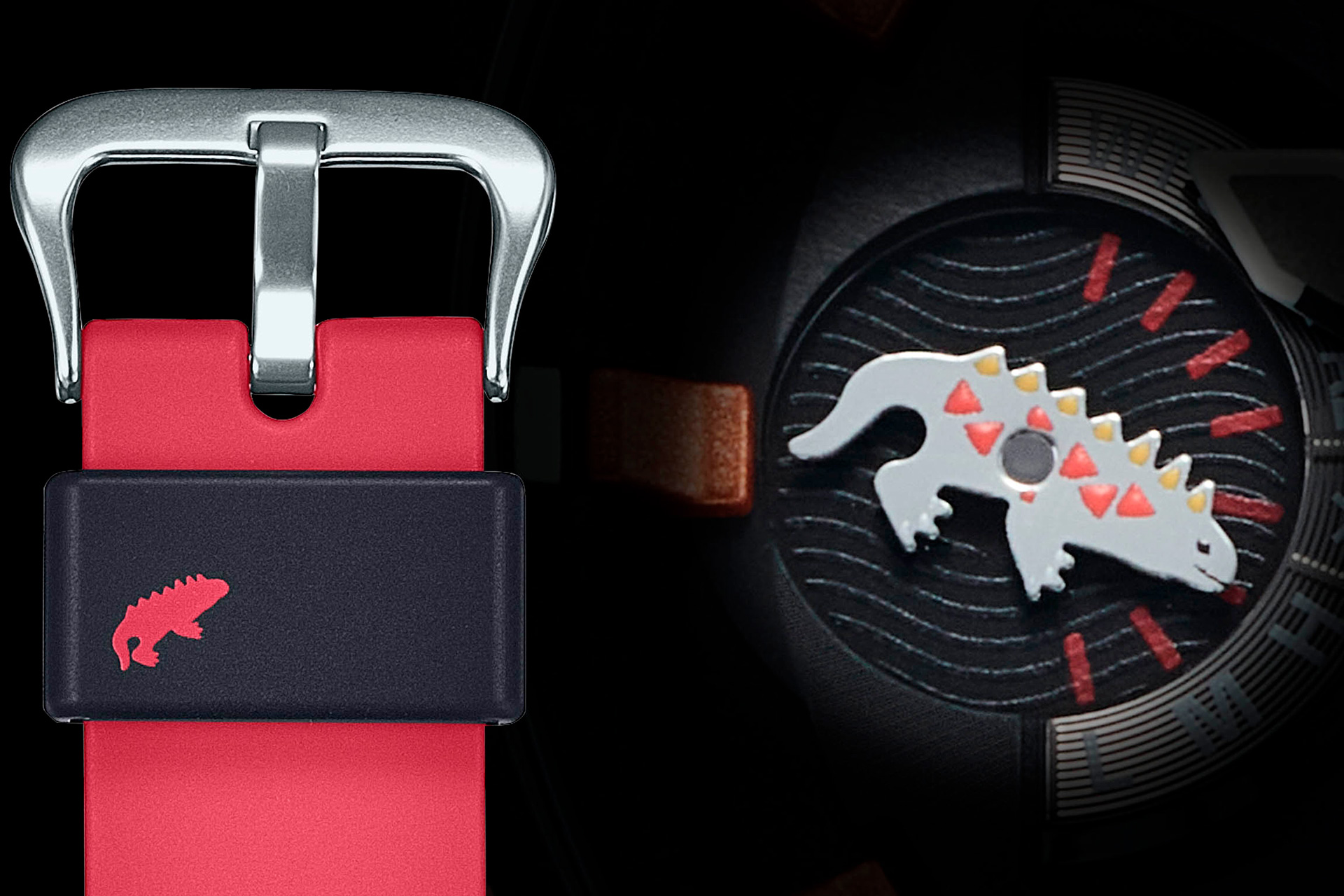 小針と遊環にはガラパゴスイグアナをデザイン