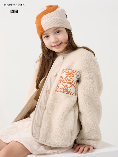 フリースカーディガン、フリースワンピース、ヒートテックニットキャップ