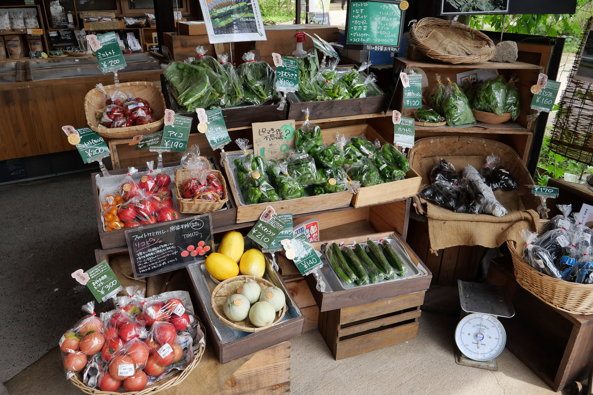 季節ごとに旬の野菜や果物を販売