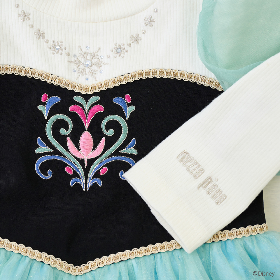 Disney RESORT タグ アナ雪 エルサ ドレス 120cm 刺繍レース Disney RESORT タグ アナ雪 エルサ ドレス 120cm 刺繍レース