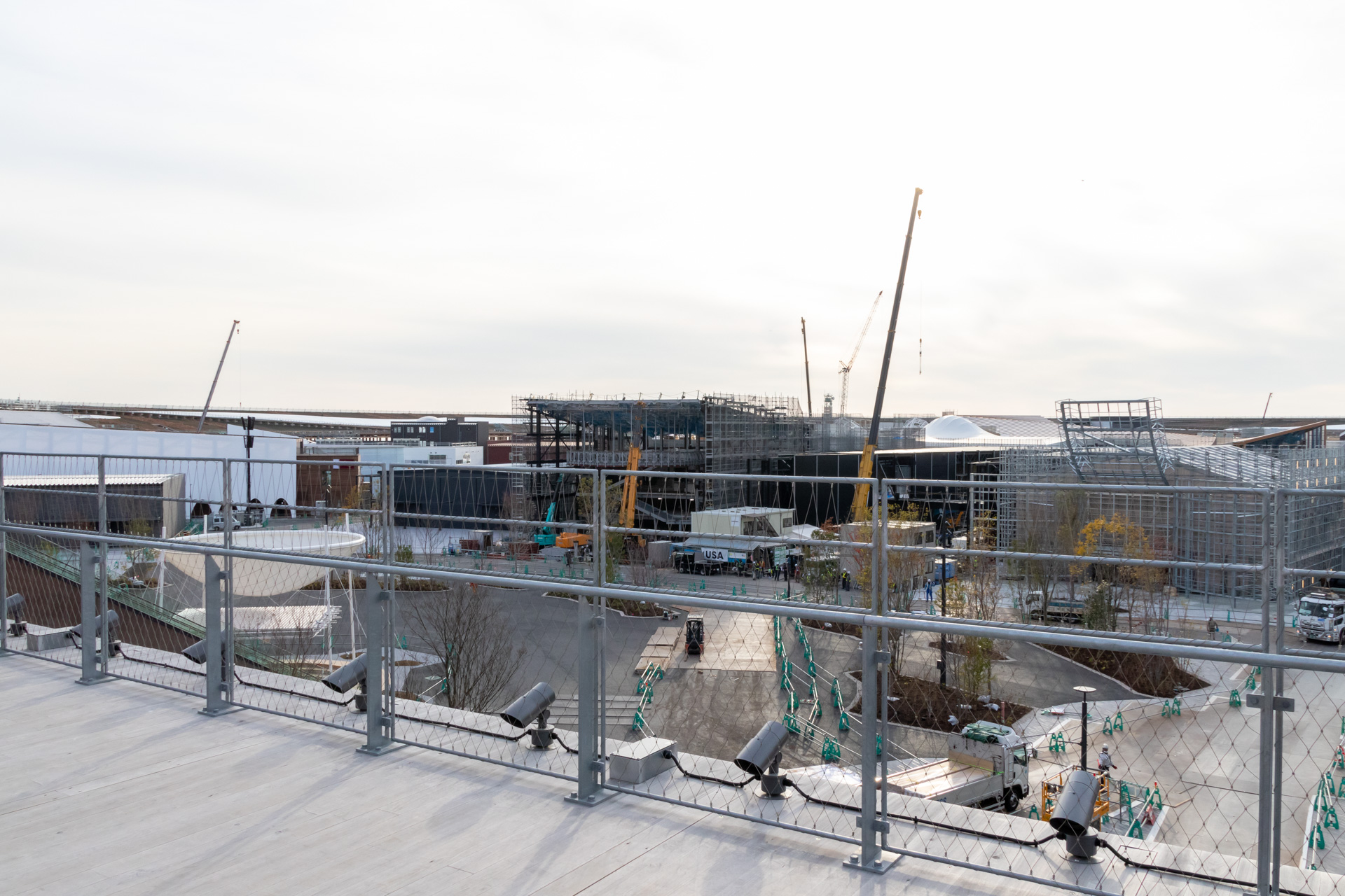 屋上から会場を見た様子