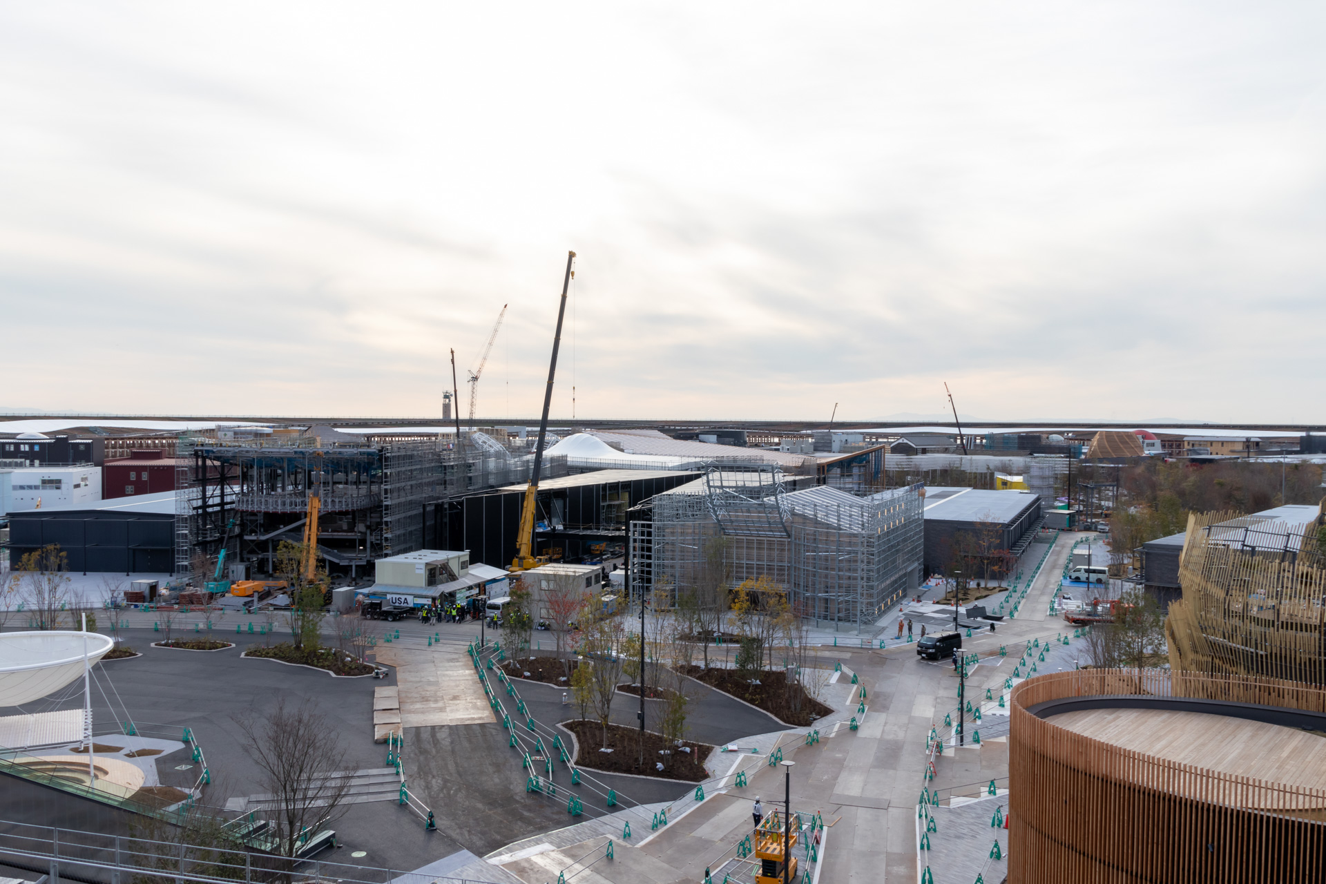 屋上から会場を見た様子