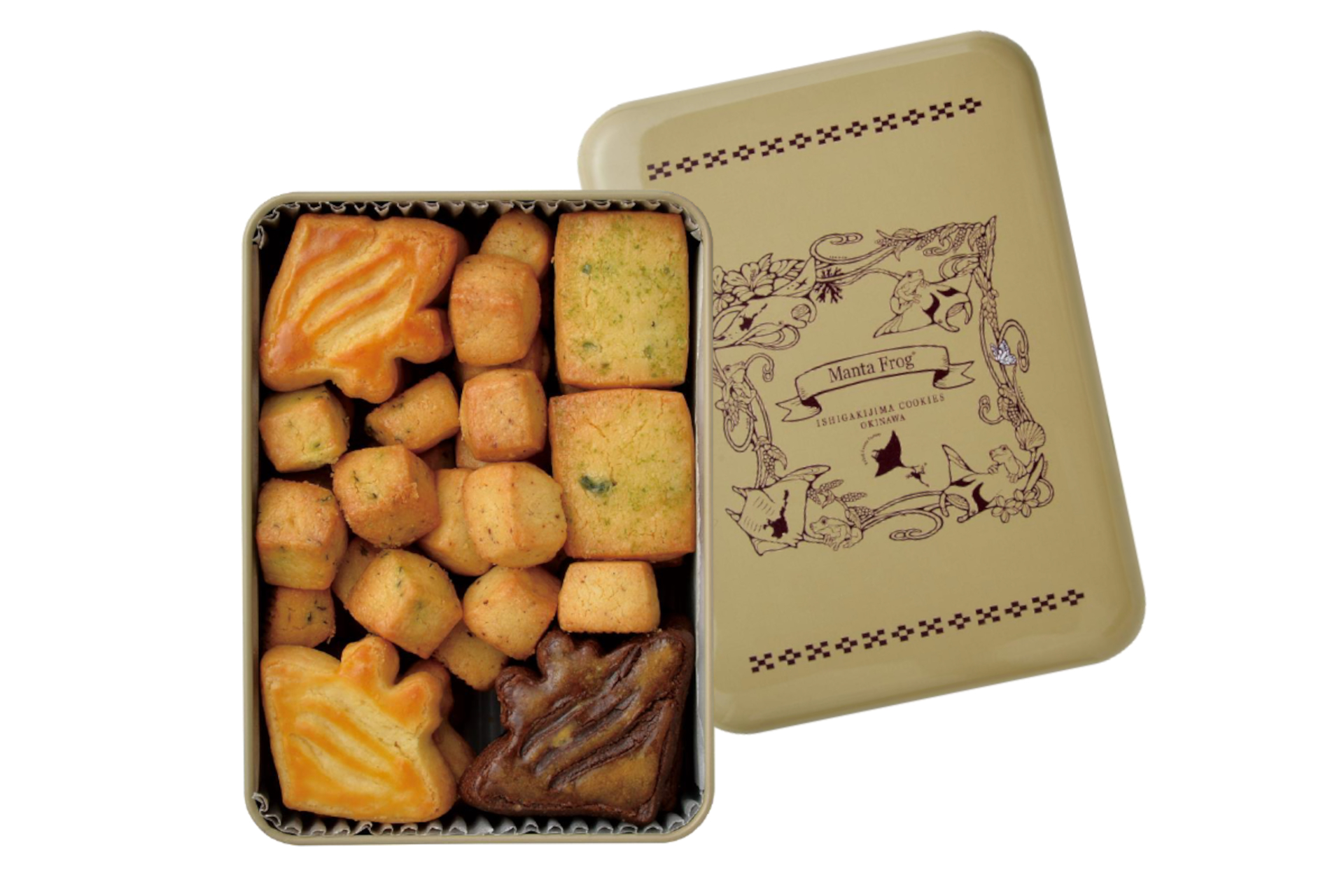 小田急先行発売、マンタフロッグ 石垣島クッキー「琉球 美ら海塩RYUKYU CYURAMAASU」（5種入り4850円）