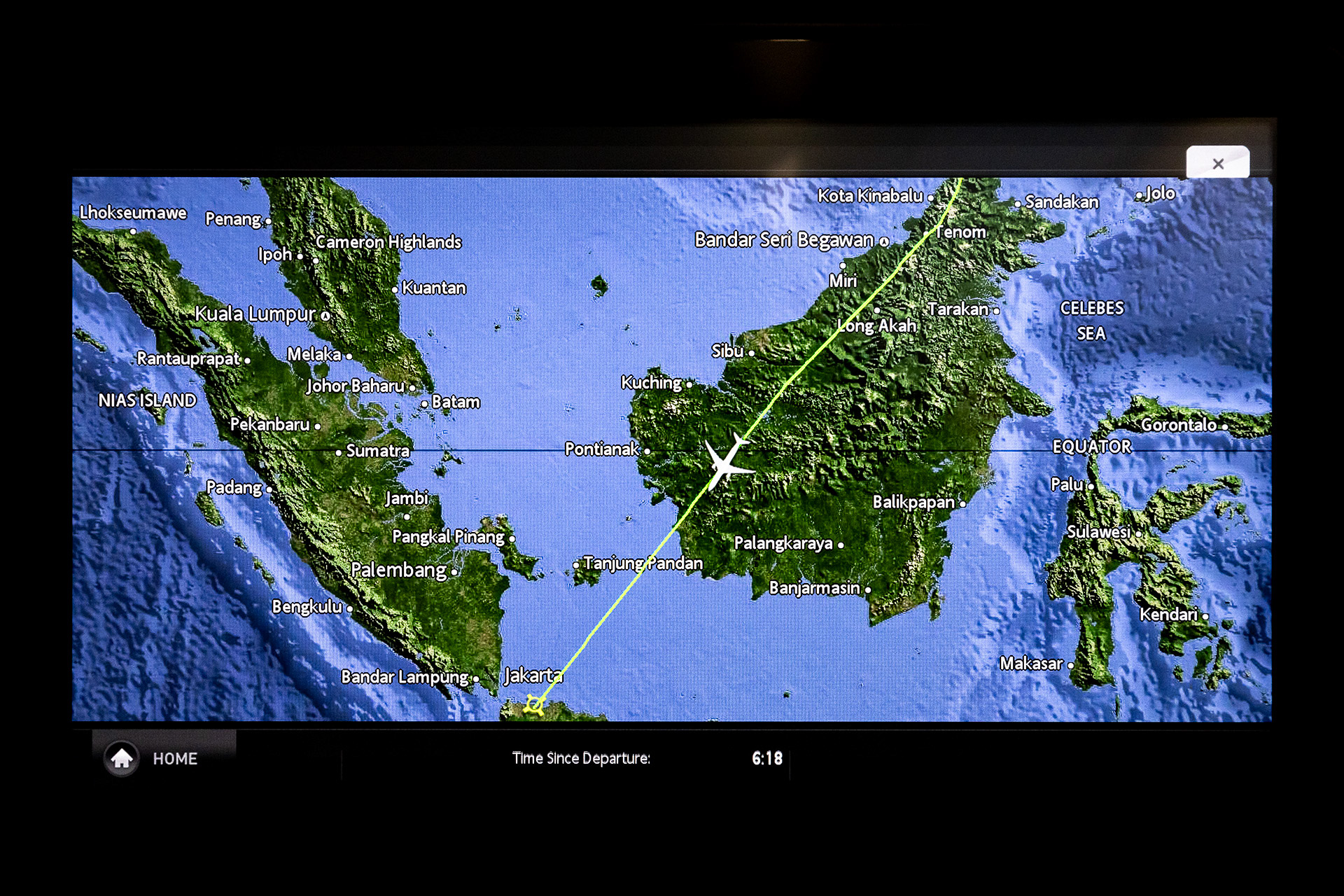 種発から6時間ほどで赤道を通過