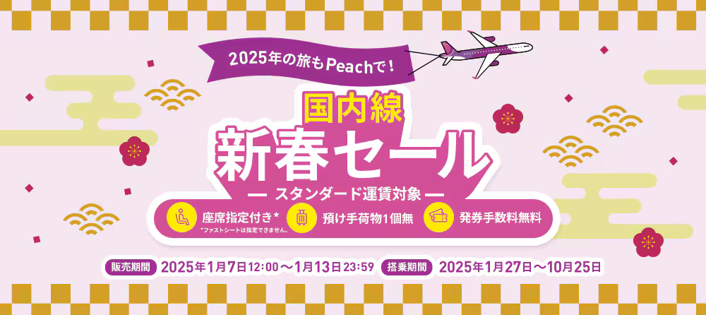 国内5路線が対象の新春セール