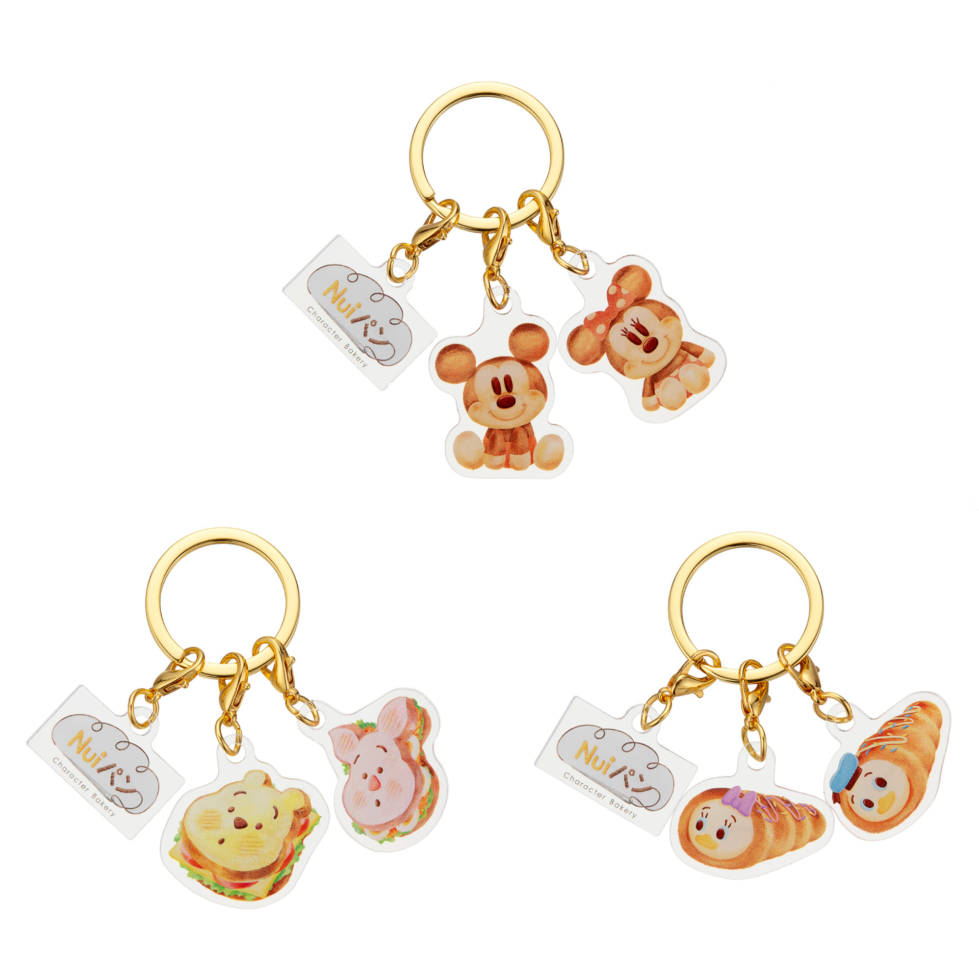 「3連アクリルキーホルダー」（各1650円）