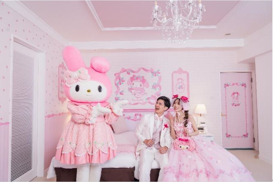 ♡マイメロ ウェディングフォト♡ ホテルプラザ神戸、いちごのマイメロディウェディング。挙式