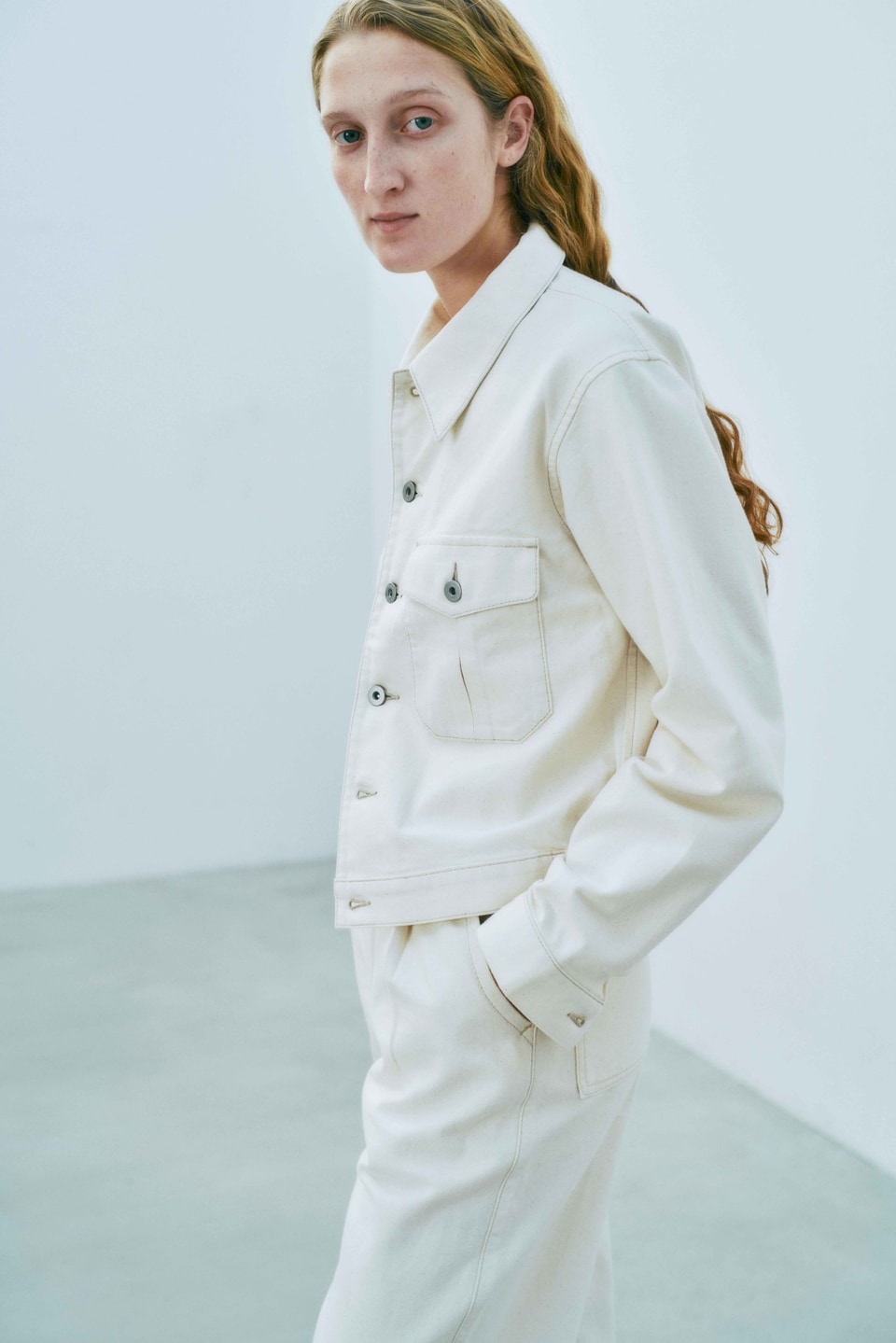 美品】MUJI Labo｜ムジラボ 無印良品 婦人 和紙混デニムジャケット 