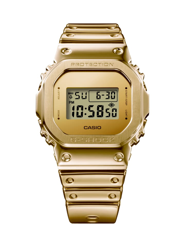 メタルバンド g shock 5600 ベルト シリコン G-SHOCK FINE METALLIC