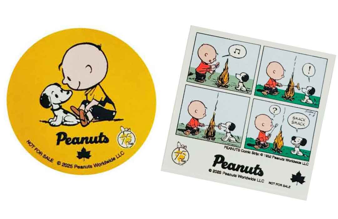 全国のロゴスショップ直営店で「スヌーピークイズラリー」開催。賞品はオリジナルアートステッカー（2種のうち1枚）