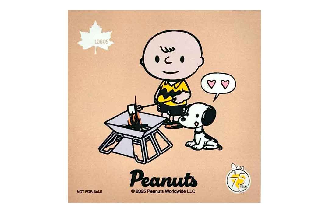 全国のロゴスショップ直営店でスヌーピーアイテム購入した人には「オリジナル記念ステッカー」をプレゼント