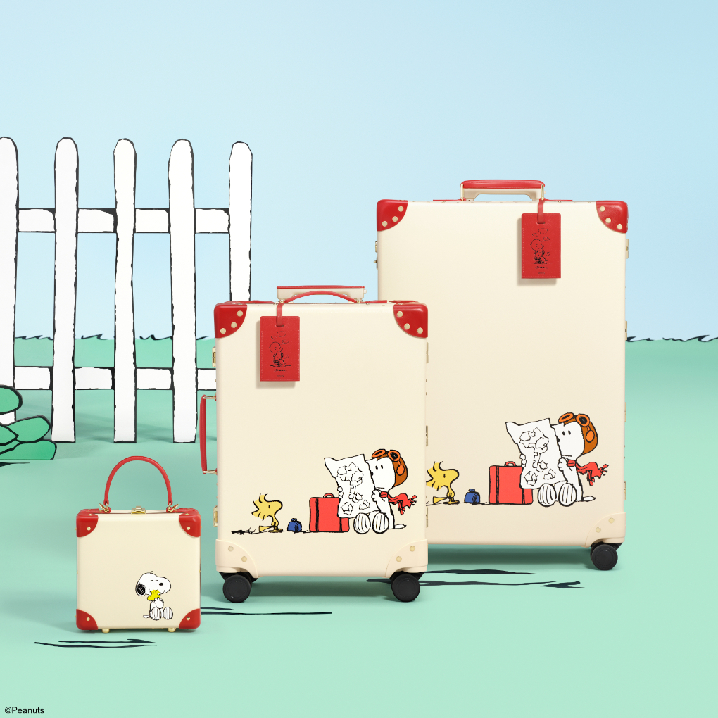 キャリーオンスーツケース（アイボリー×ドッグハウスレッド）