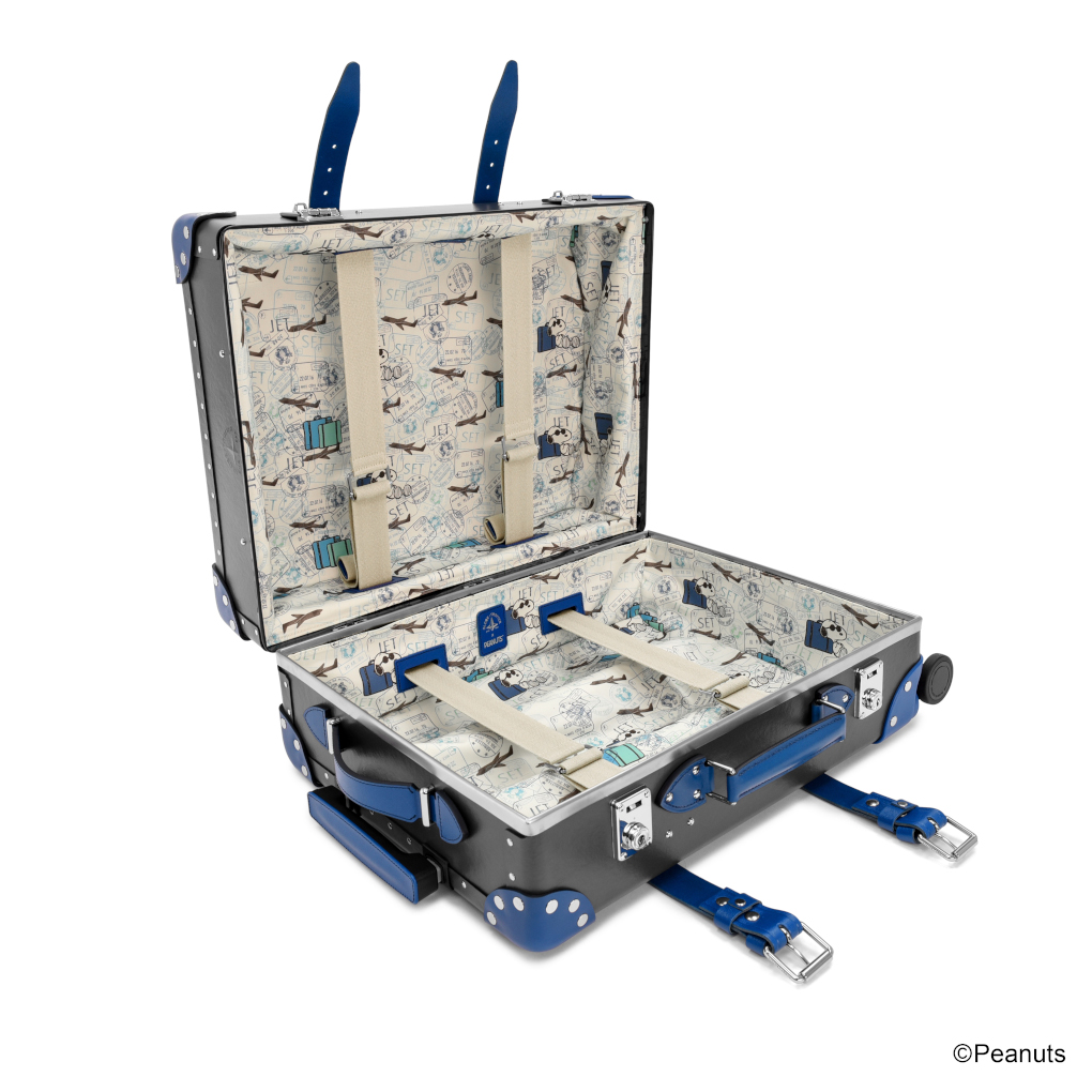 キャリーオンスーツケース（チャコール×コバルトブルー）