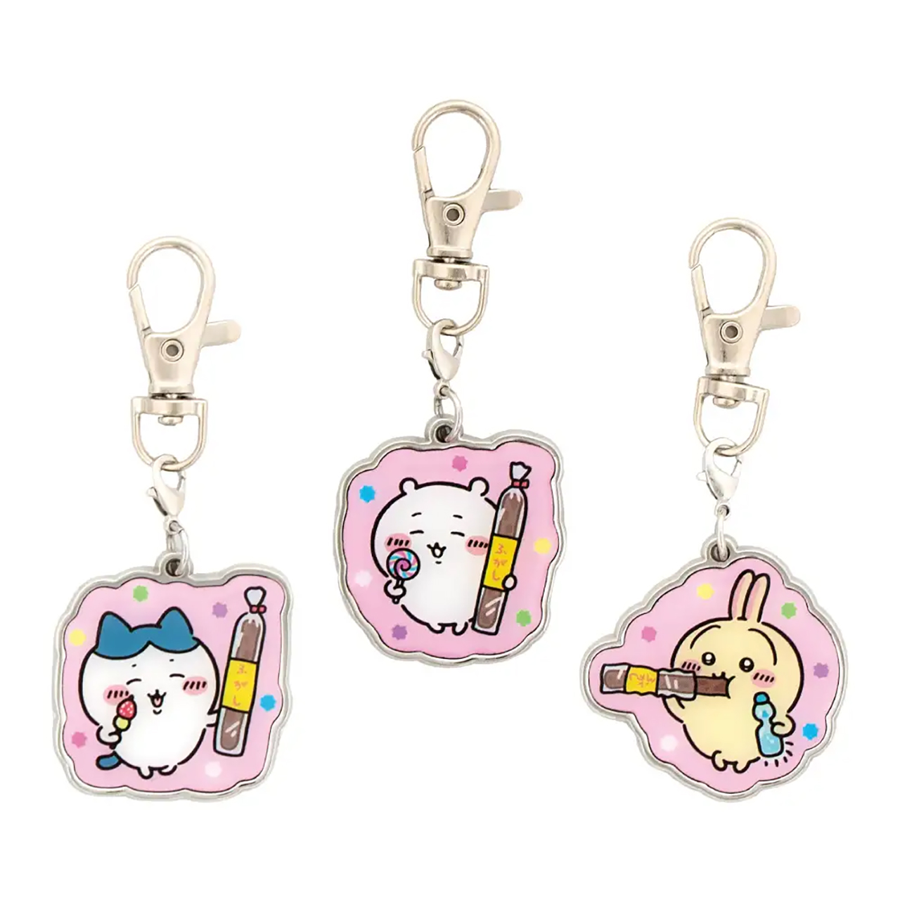 メタルチャームキーホルダー お菓子（各660円）