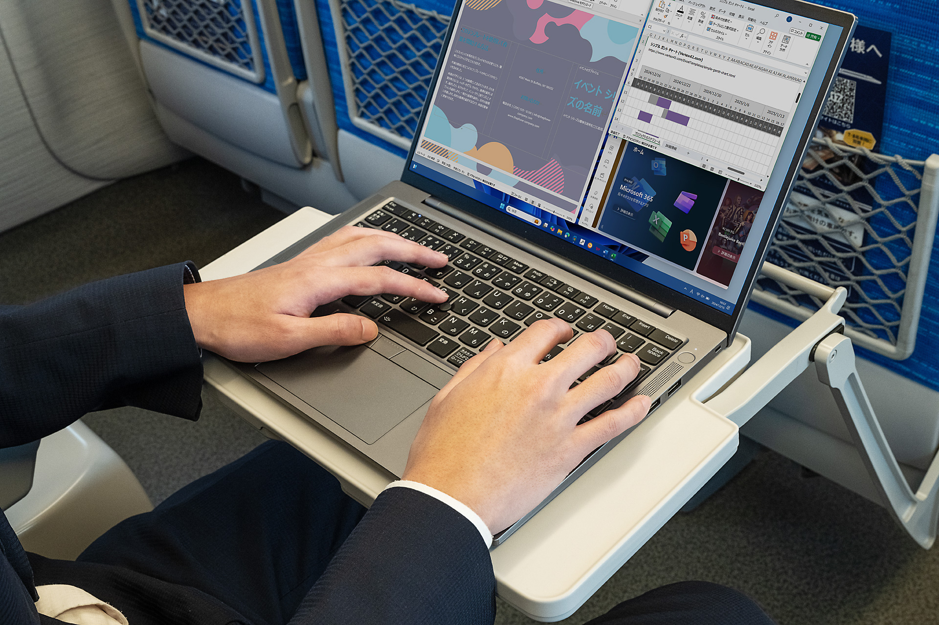 ポインティングデバイスがあるのでマウスを置けない小さなテーブルでも作業しやすい