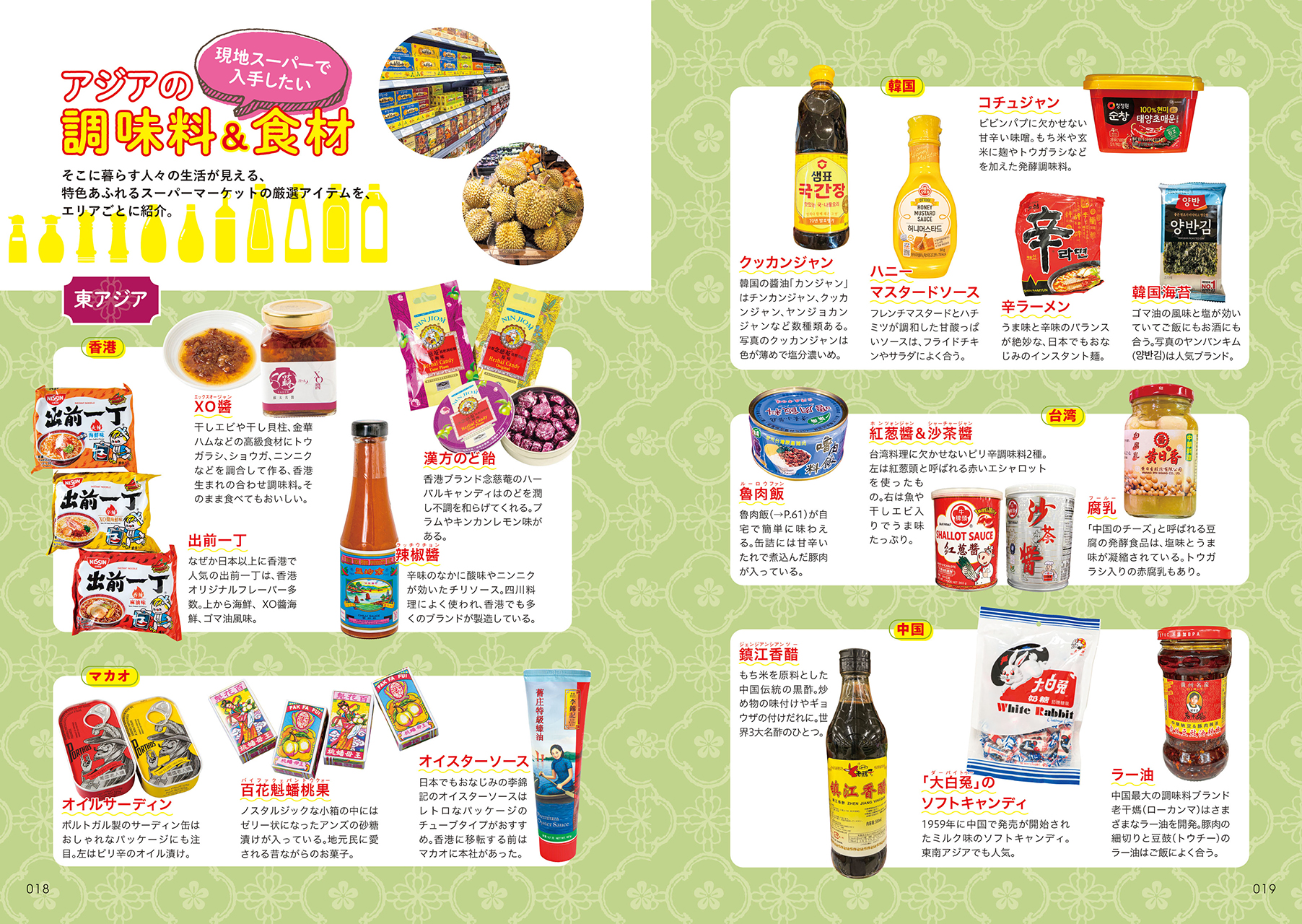 現地のスーパーマーケットで買える食材